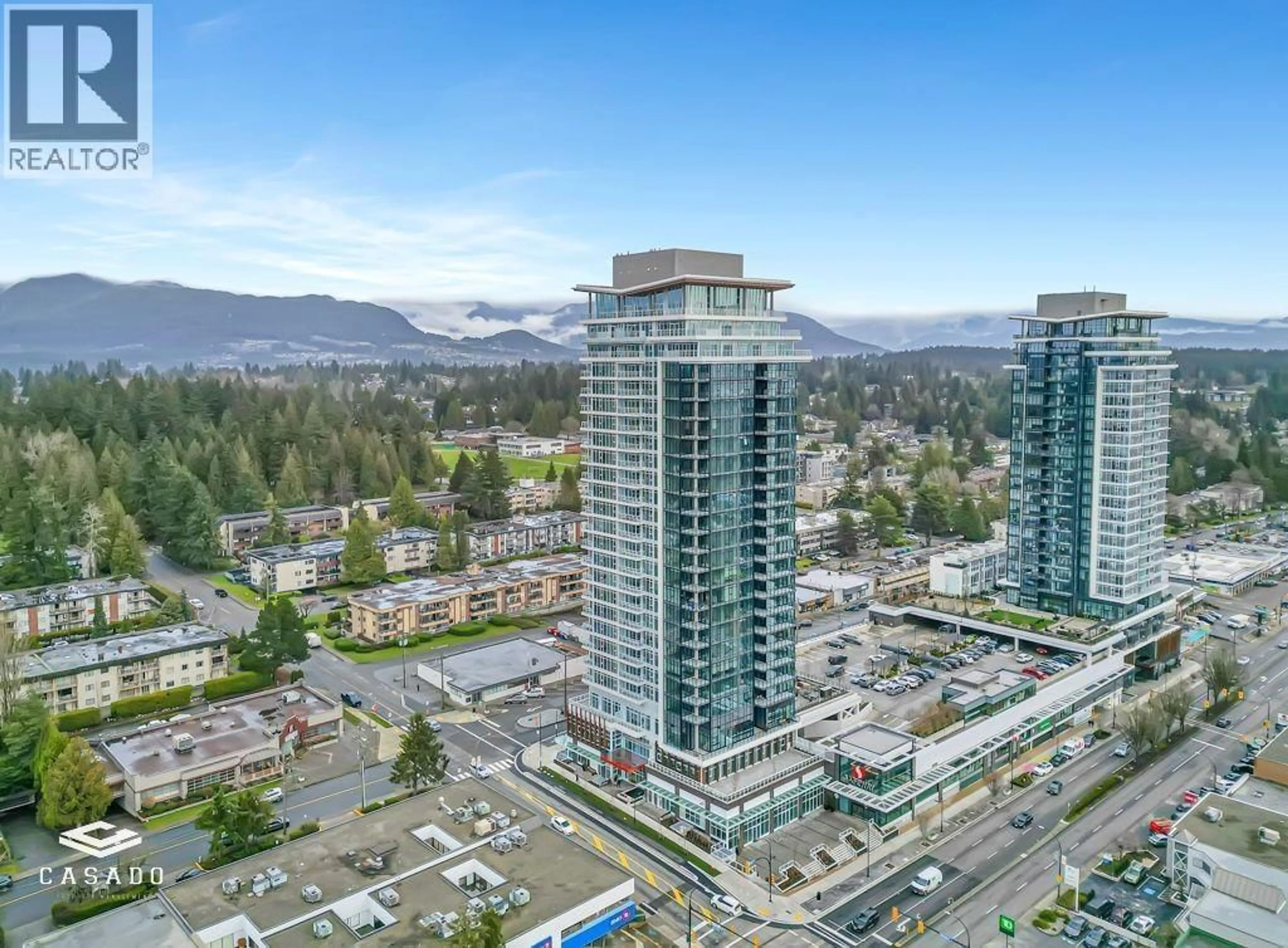 A pic from outside/outdoor area/front of a property/back of a property/a pic from drone, city buildings view from balcony for 1401 - 505 NELSON STREET, Coquitlam British Columbia V3J0R5