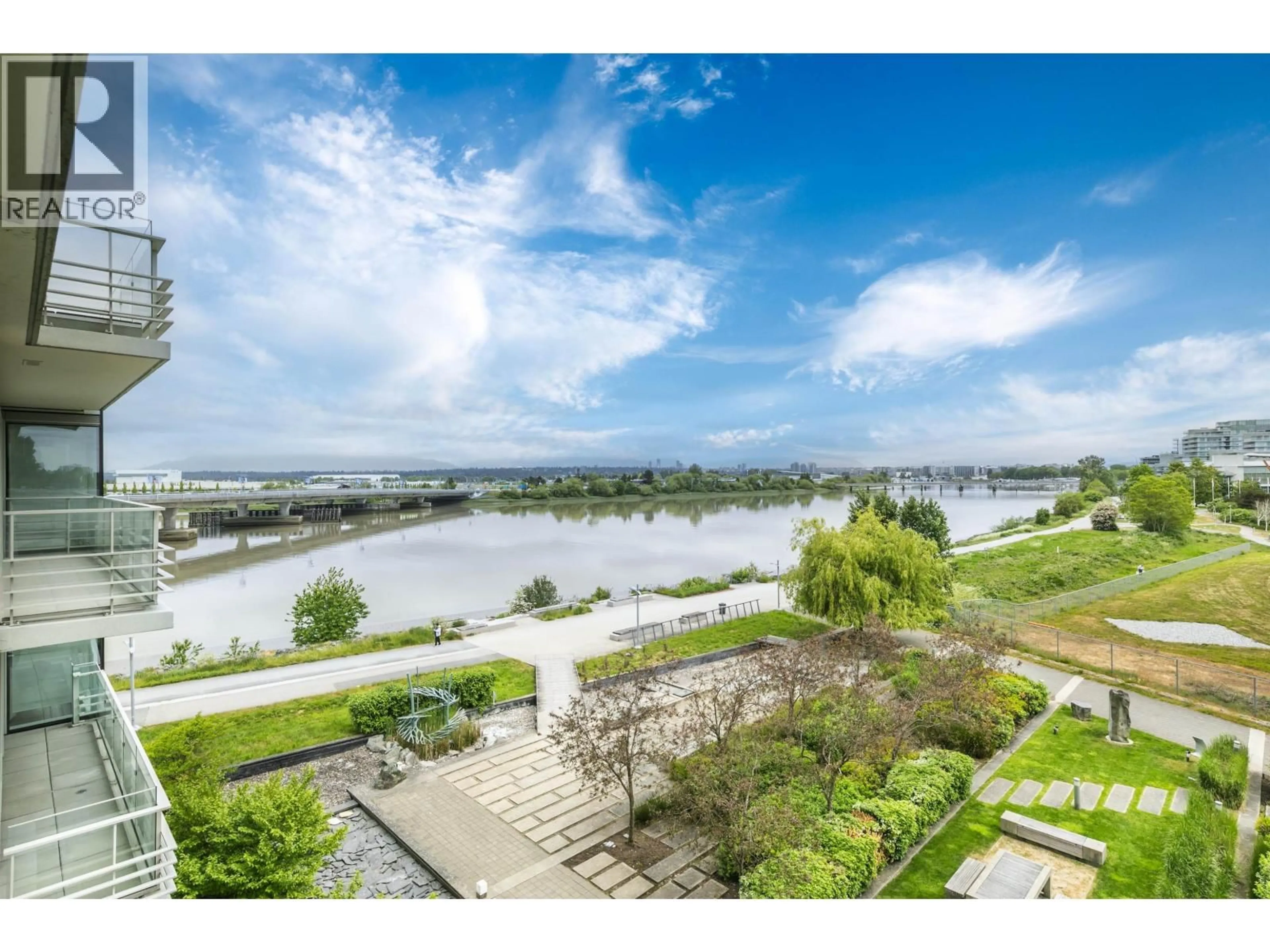 A pic from outside/outdoor area/front of a property/back of a property/a pic from drone, water/lake/river/ocean view for 401 - 5131 BRIGHOUSE WAY, Richmond British Columbia V7C0A6