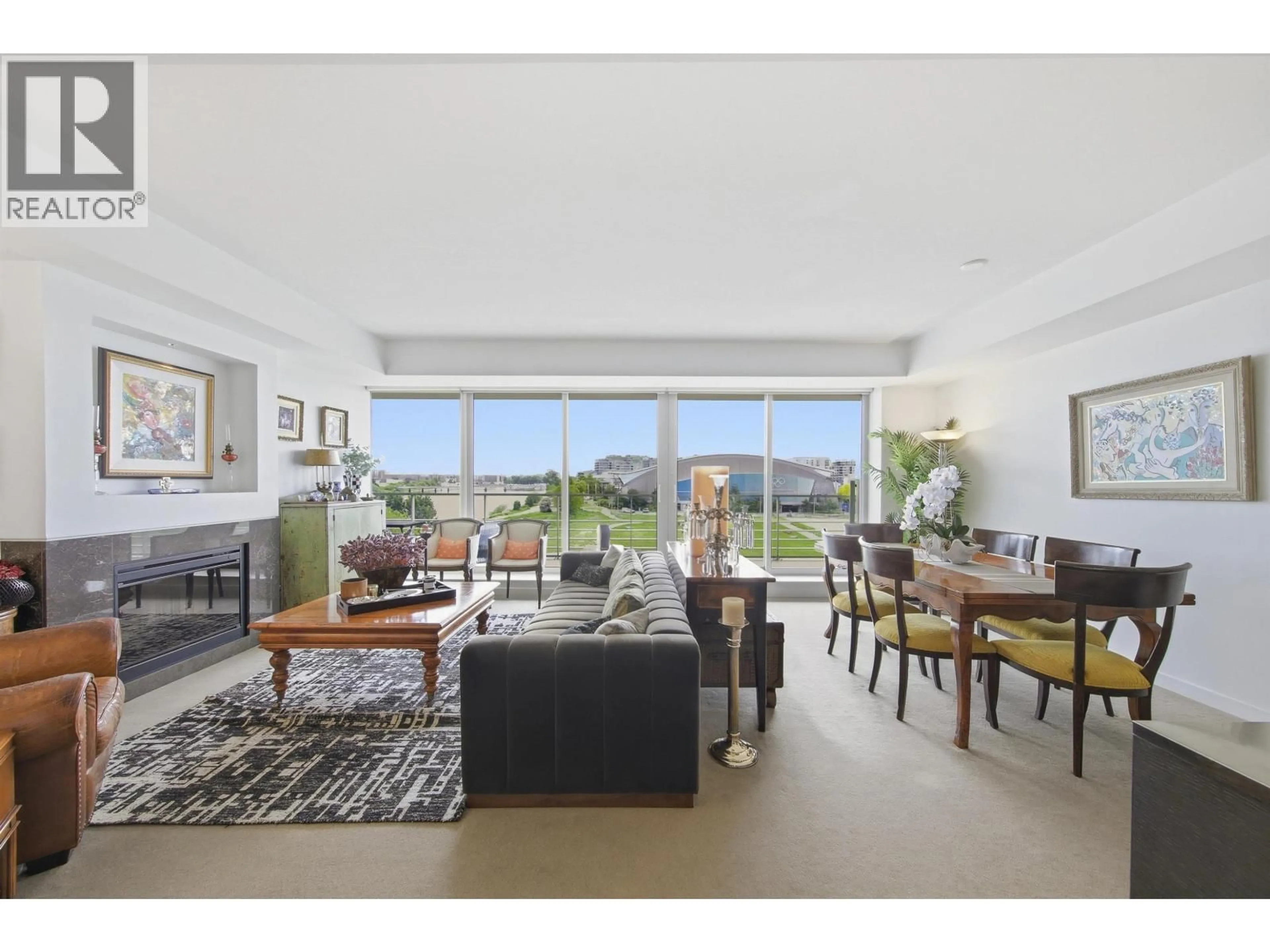 Living room with furniture, unknown for 401 - 5131 BRIGHOUSE WAY, Richmond British Columbia V7C0A6