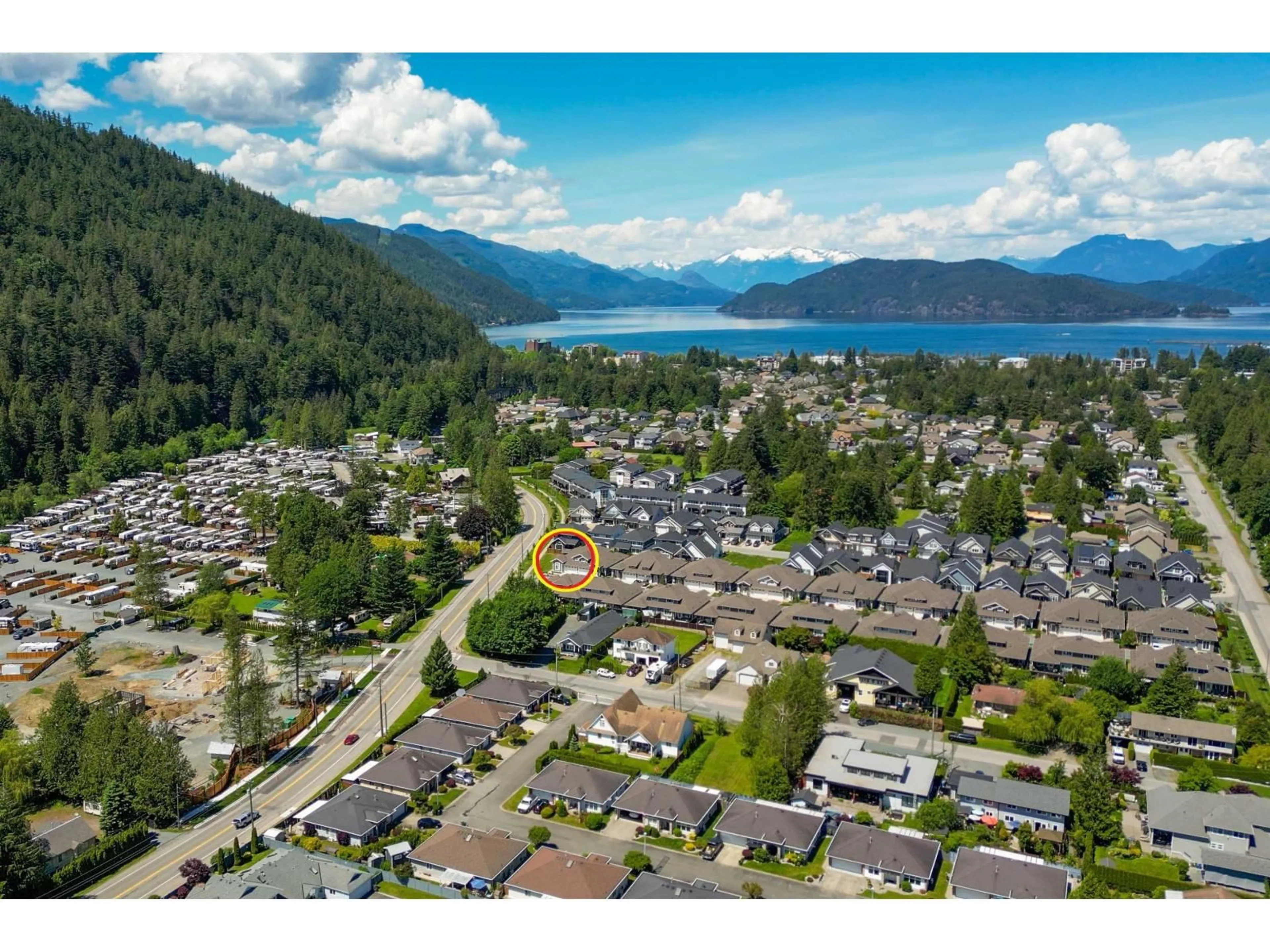 A pic from outside/outdoor area/front of a property/back of a property/a pic from drone, water/lake/river/ocean view for 36 - 628 MCCOMBS DRIVE, Harrison Hot Springs British Columbia V0M1K0