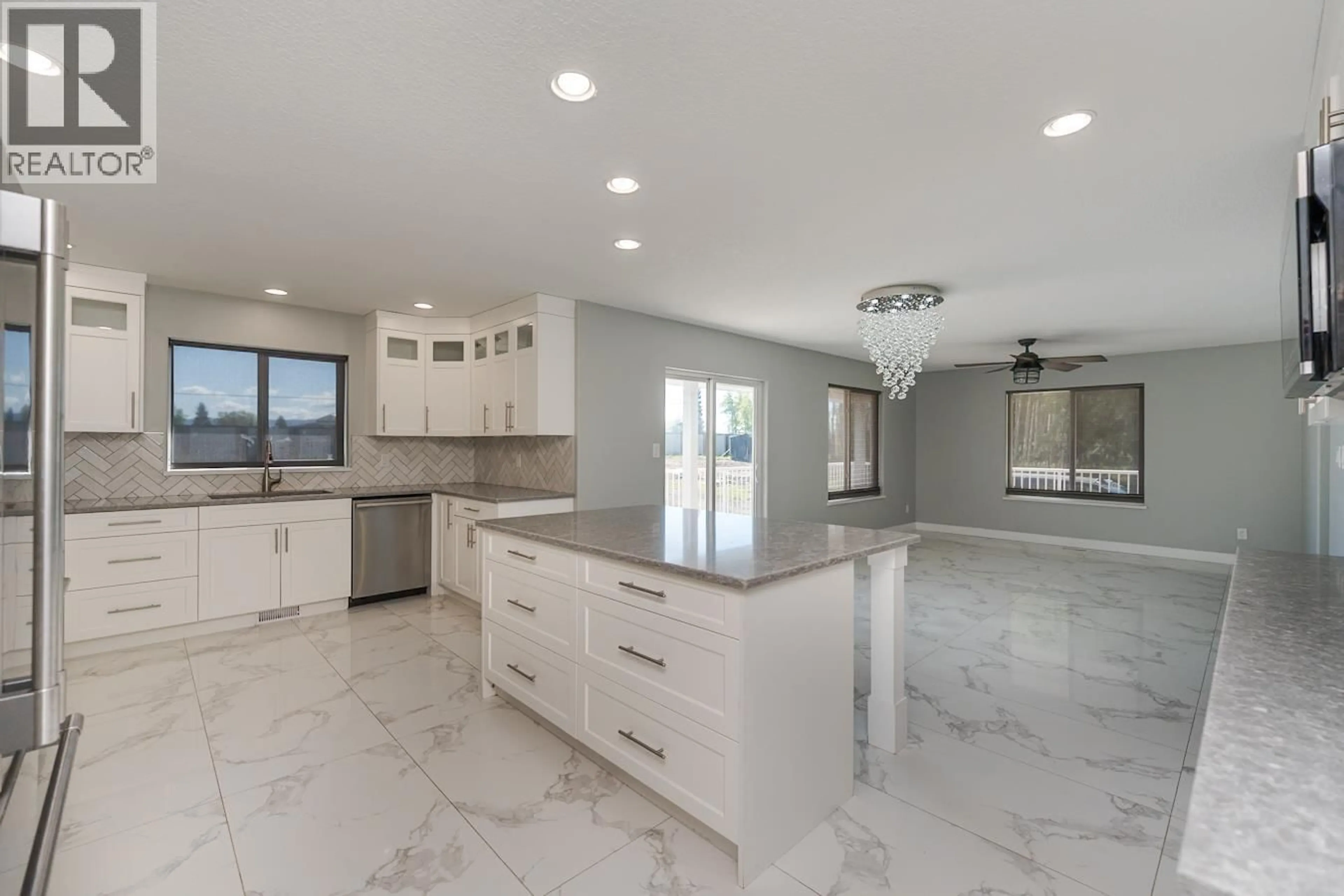 Open concept kitchen, ceramic/tile floor for 7825 BEAVER ROAD, Prince George British Columbia V2N6E6