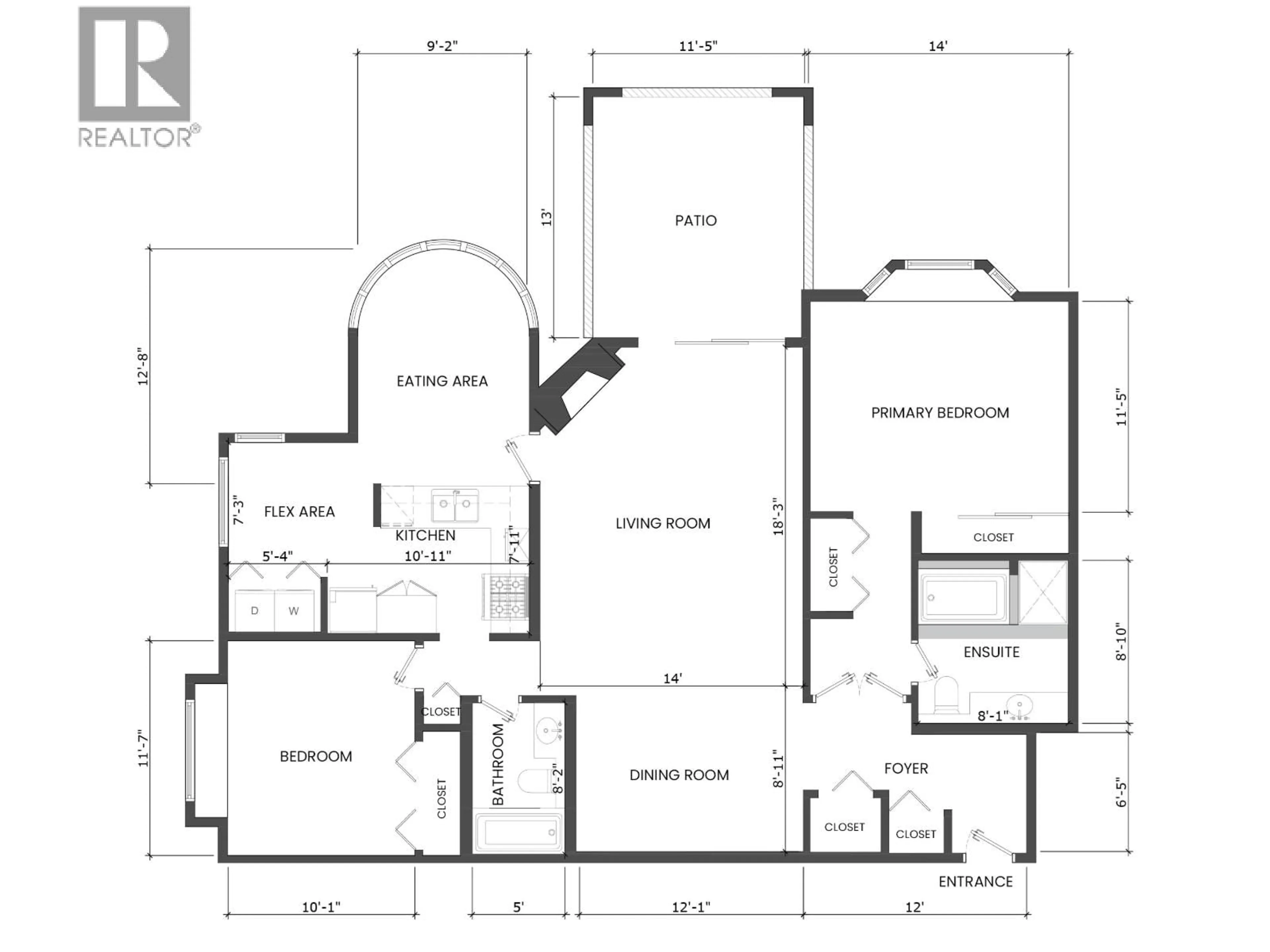 Floor plan for 103 - 7580 COLUMBIA STREET, Vancouver British Columbia V5X4S8