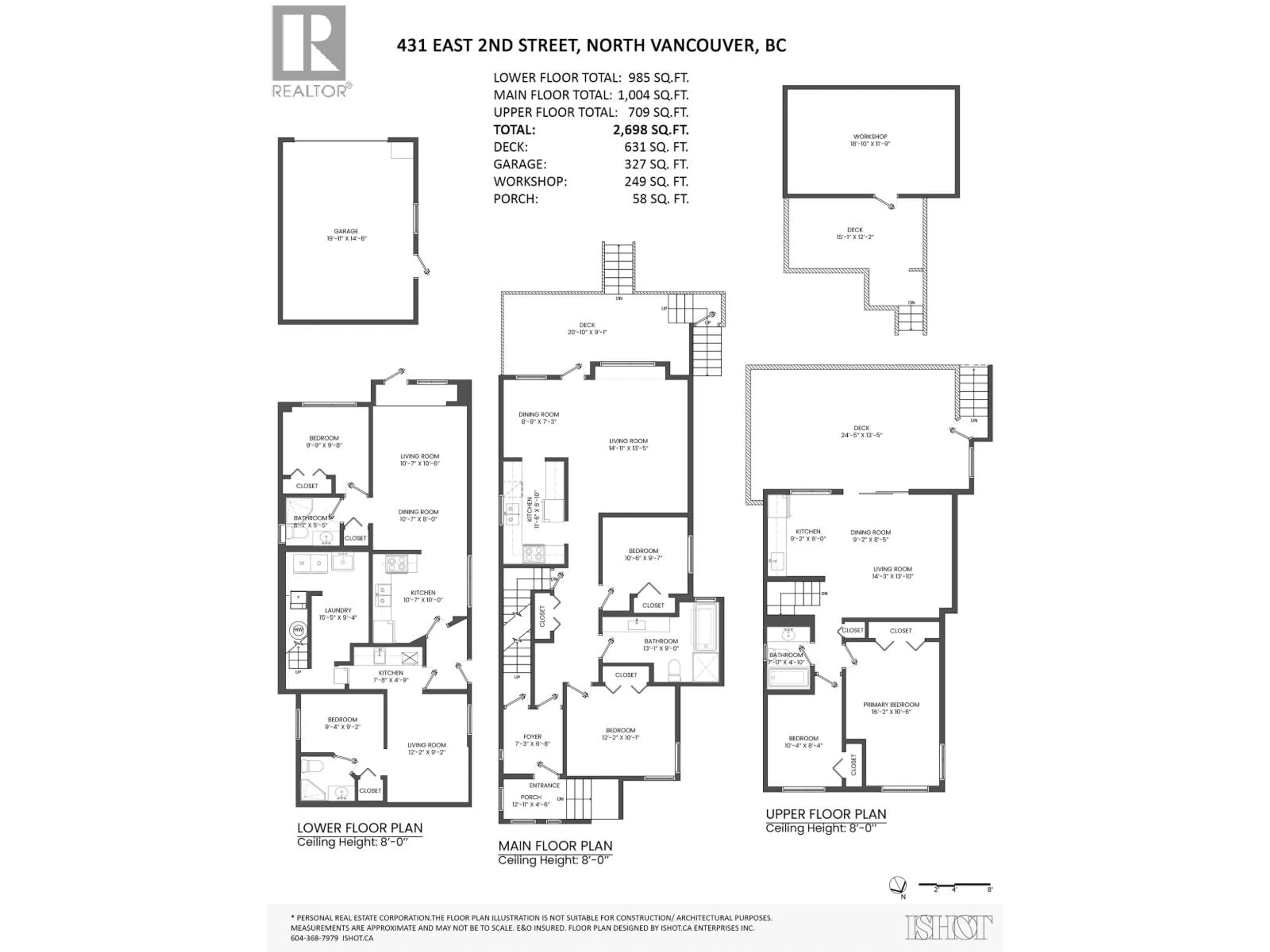 Floor plan for 431 2ND STREET, North Vancouver British Columbia V7L1C9