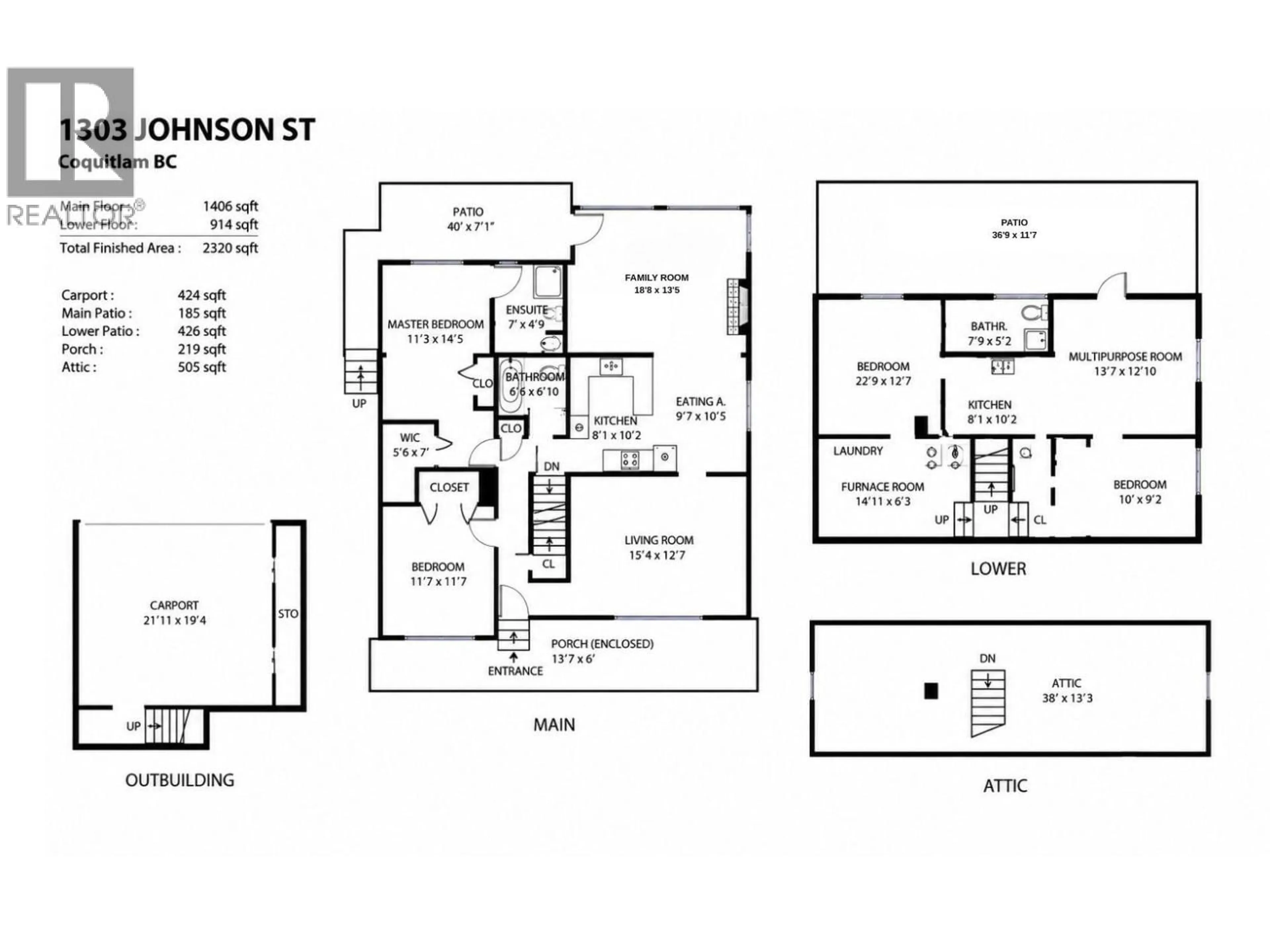 Floor plan for 1303 JOHNSON STREET, Coquitlam British Columbia V3B4T6