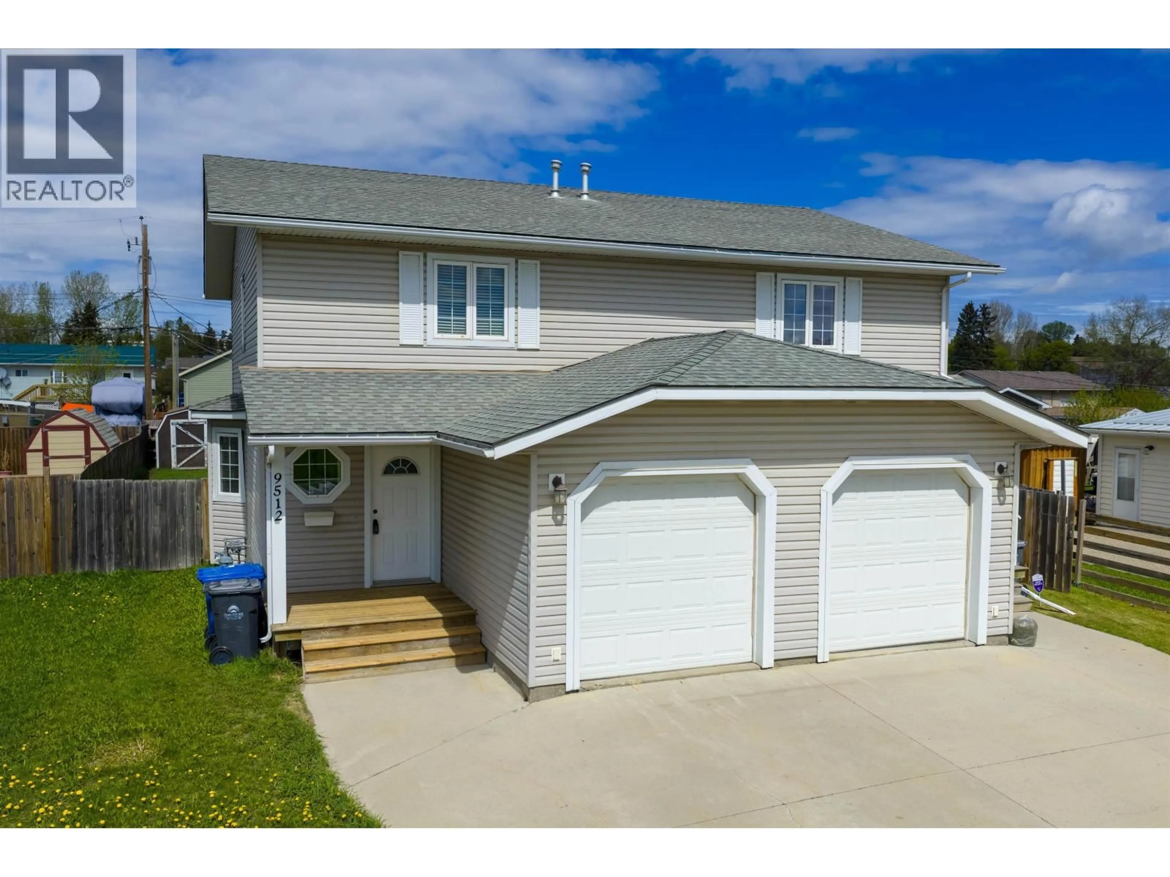 Home with vinyl exterior material, street for 9512 94 AVENUE, Fort St. John British Columbia V1J1G3