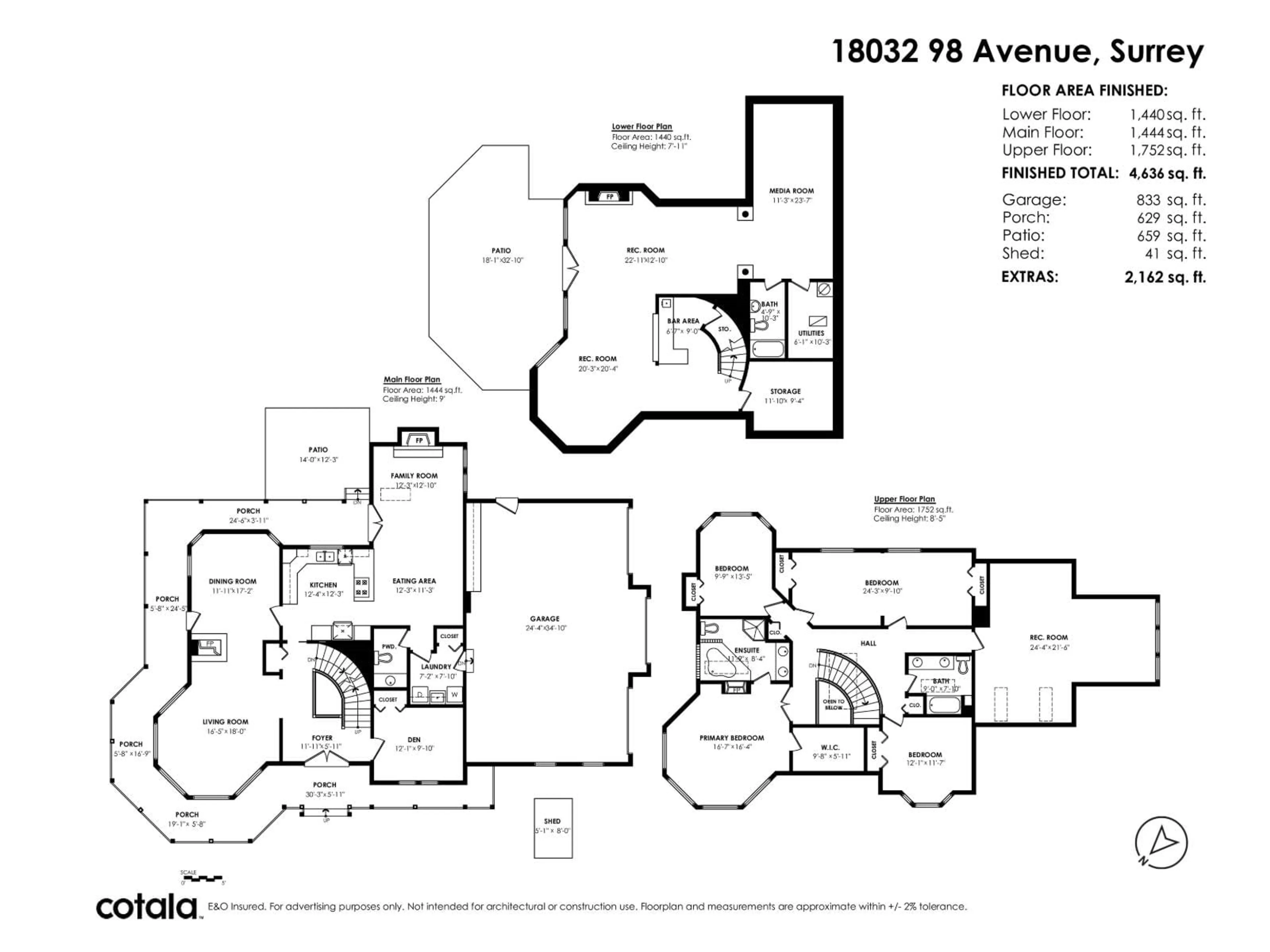 Floor plan for 18032 98 AVENUE, Surrey British Columbia V4N4V9