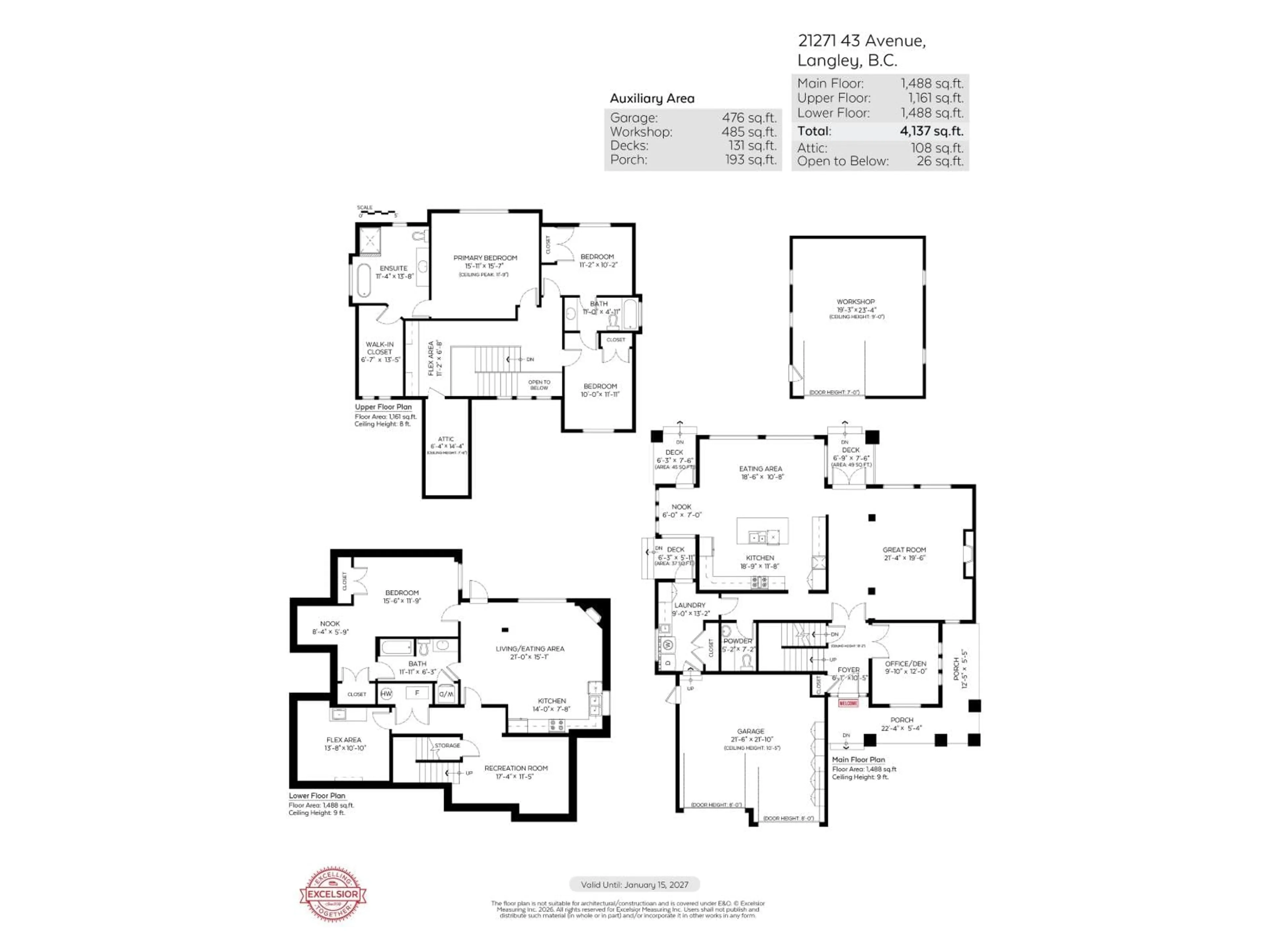 Floor plan for 21271 43 AVENUE, Langley British Columbia V3A7R9