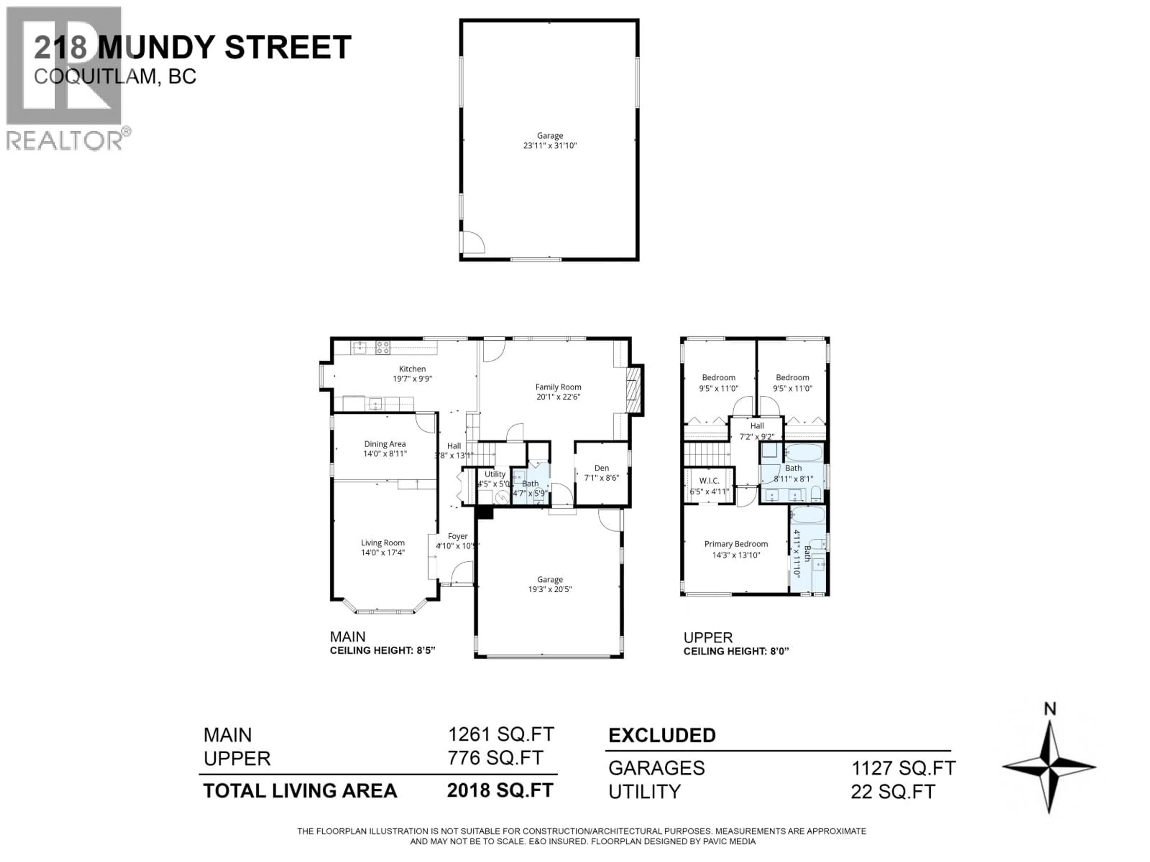 Floor plan for 218 MUNDY STREET, Coquitlam British Columbia V3K5M3