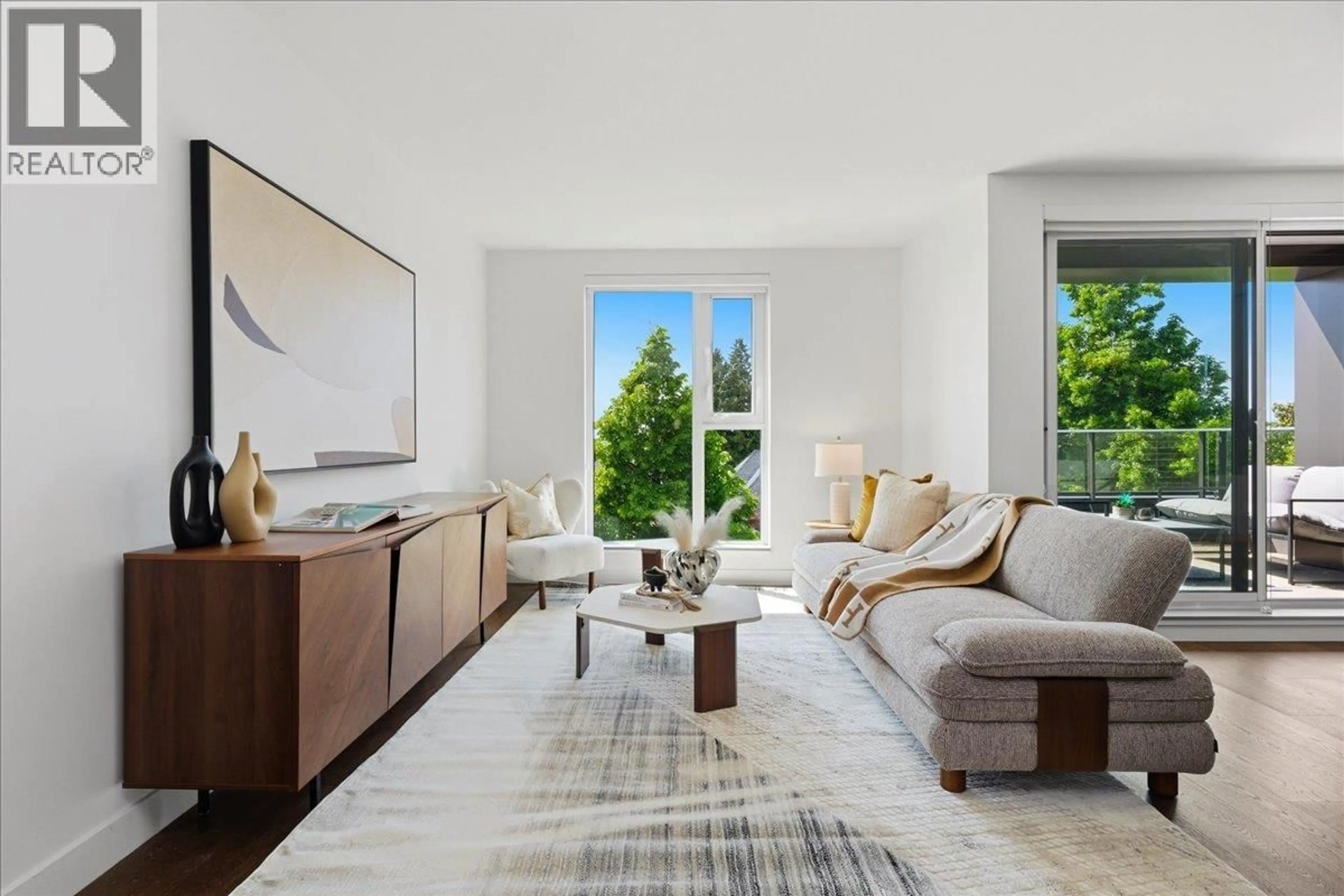 Living room with furniture, unknown for 506 - 7228 ADERA STREET, Vancouver British Columbia V6P0H8