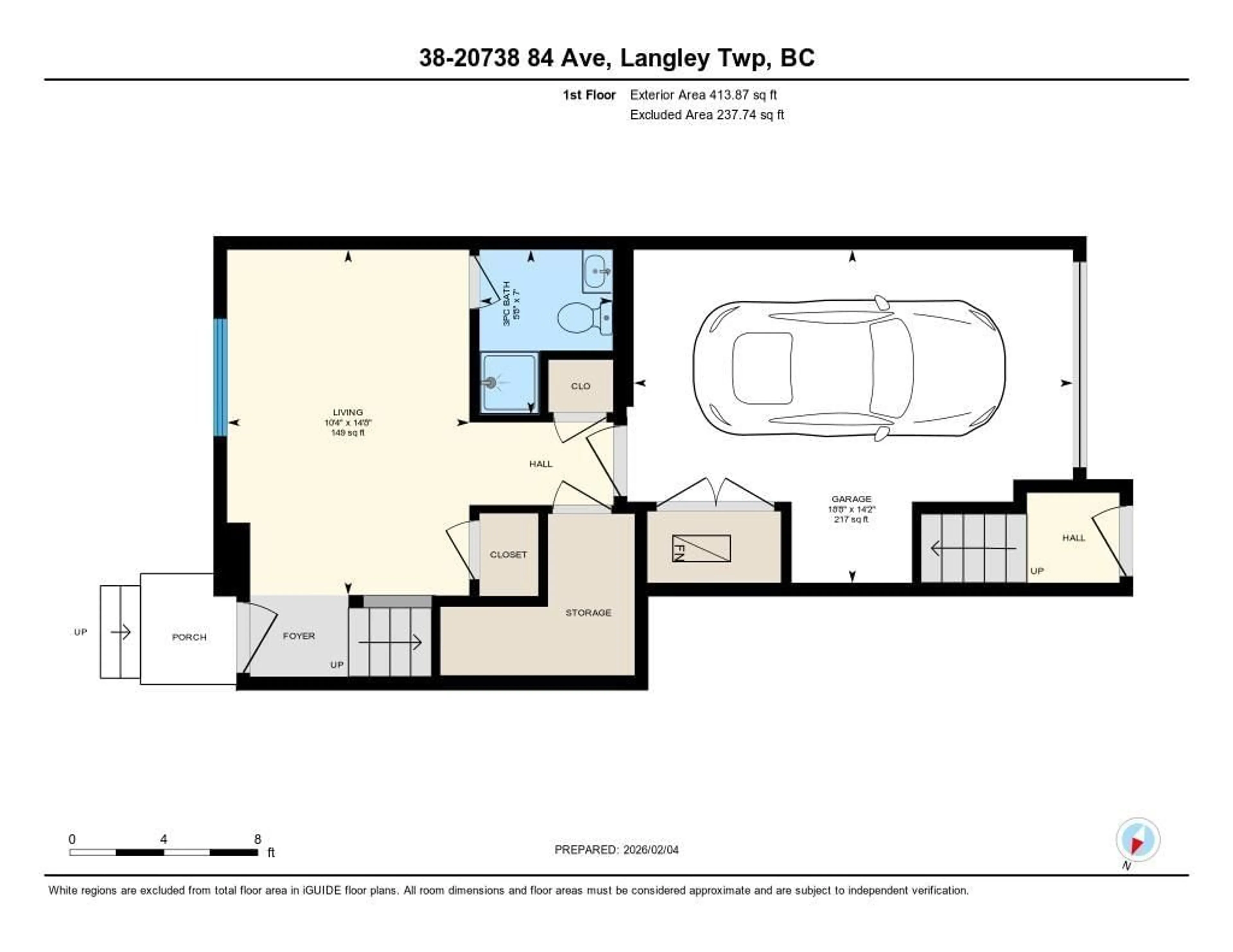 Floor plan for 38 - 20738 84 AVENUE, Langley British Columbia V2Y0J6