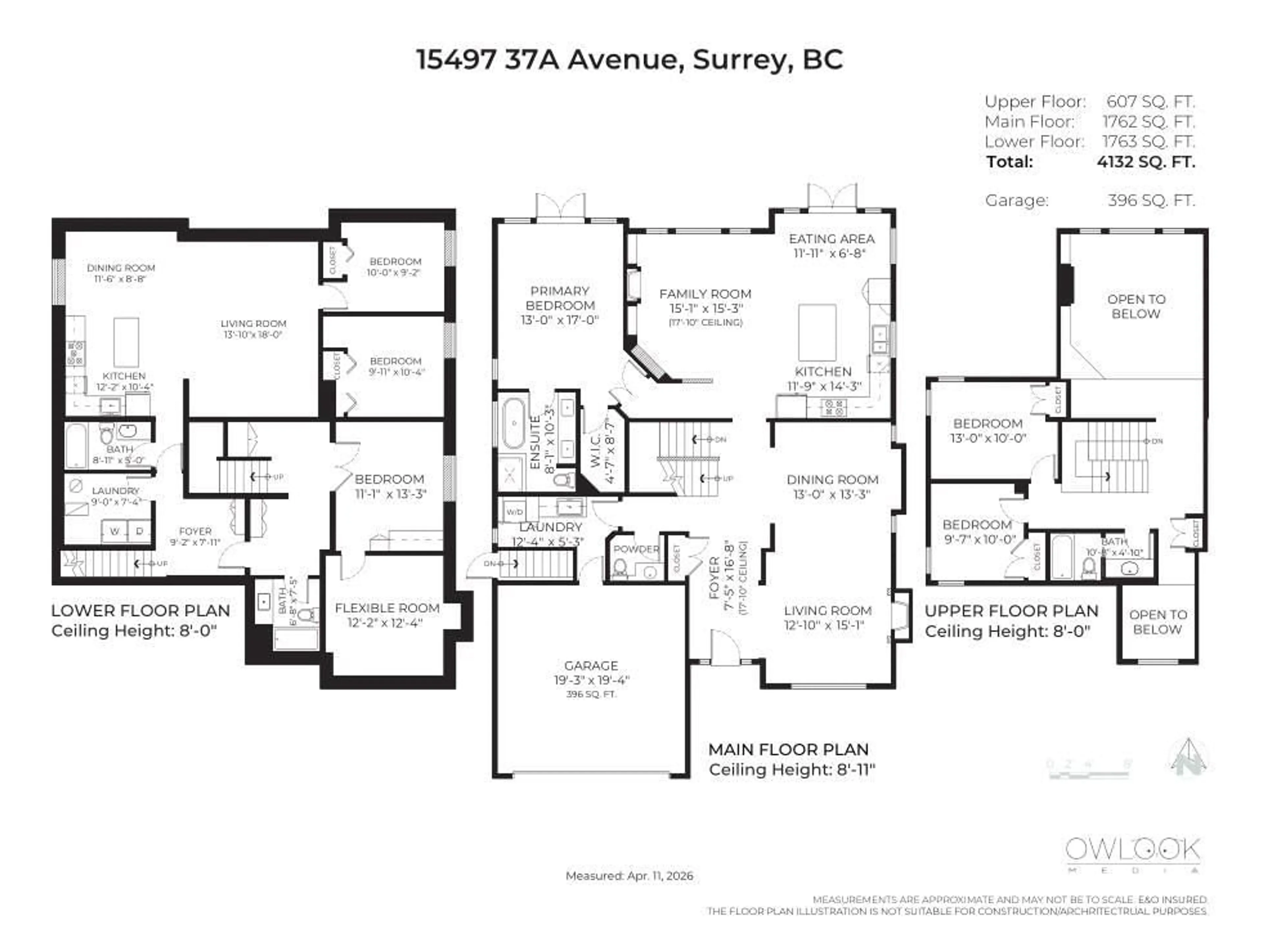 Floor plan for 15497 37A AVENUE, Surrey British Columbia V3Z0H6