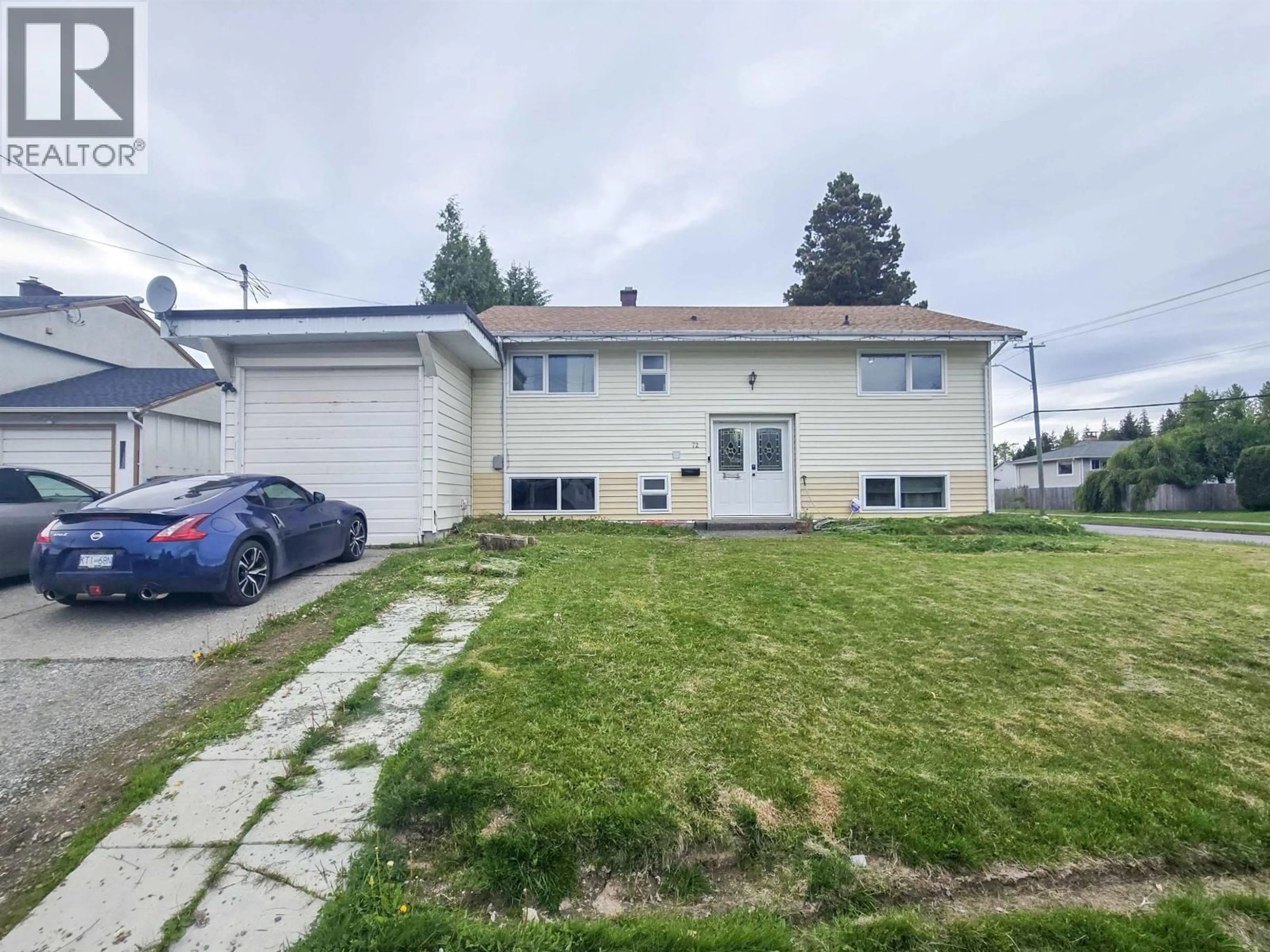 A pic from outside/outdoor area/front of a property/back of a property/a pic from drone, street for 72 STEIN STREET, Kitimat British Columbia V8C1J1