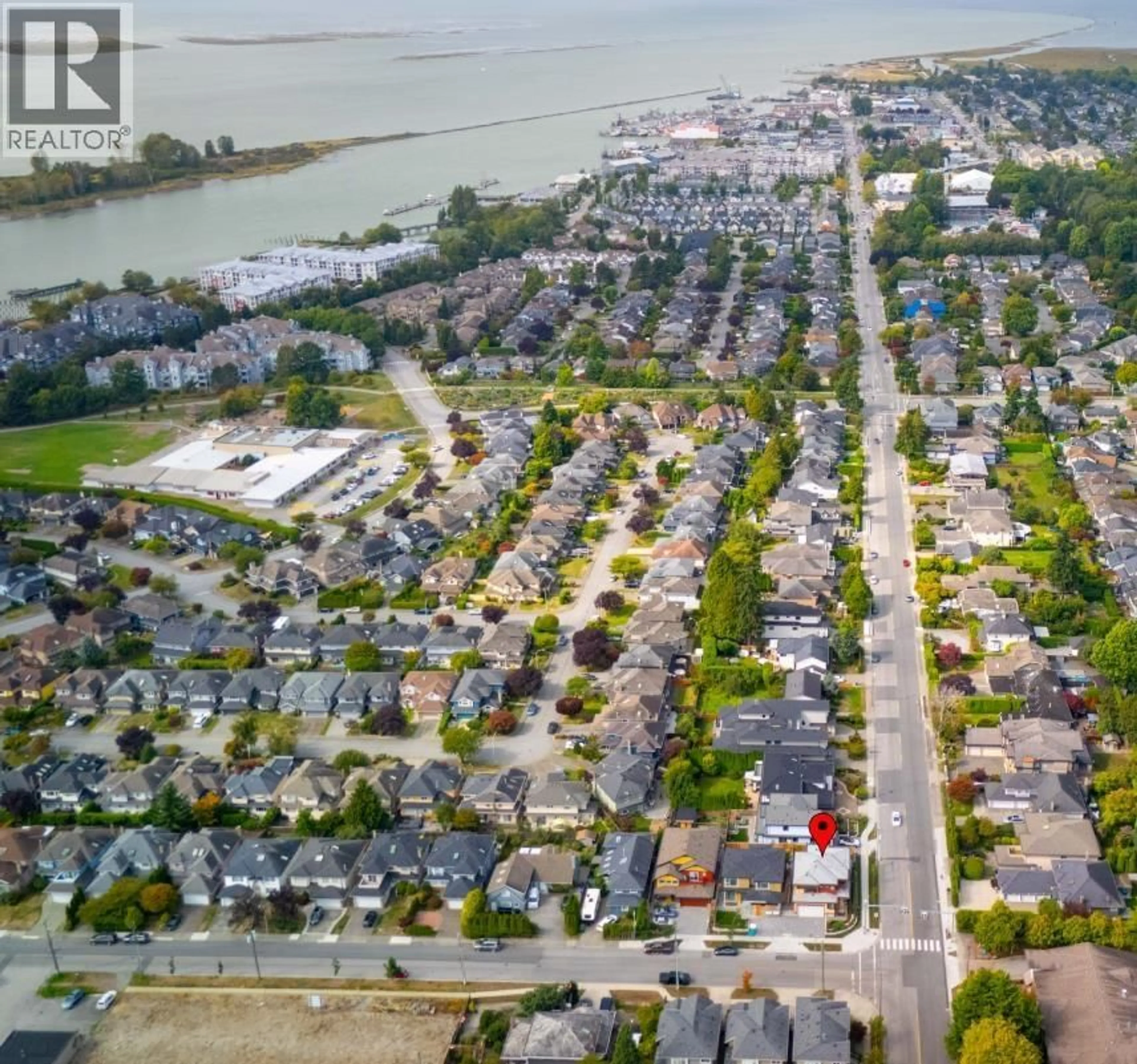 A pic from outside/outdoor area/front of a property/back of a property/a pic from drone, water/lake/river/ocean view for 12111 TRITES ROAD, Richmond British Columbia V7E3B3