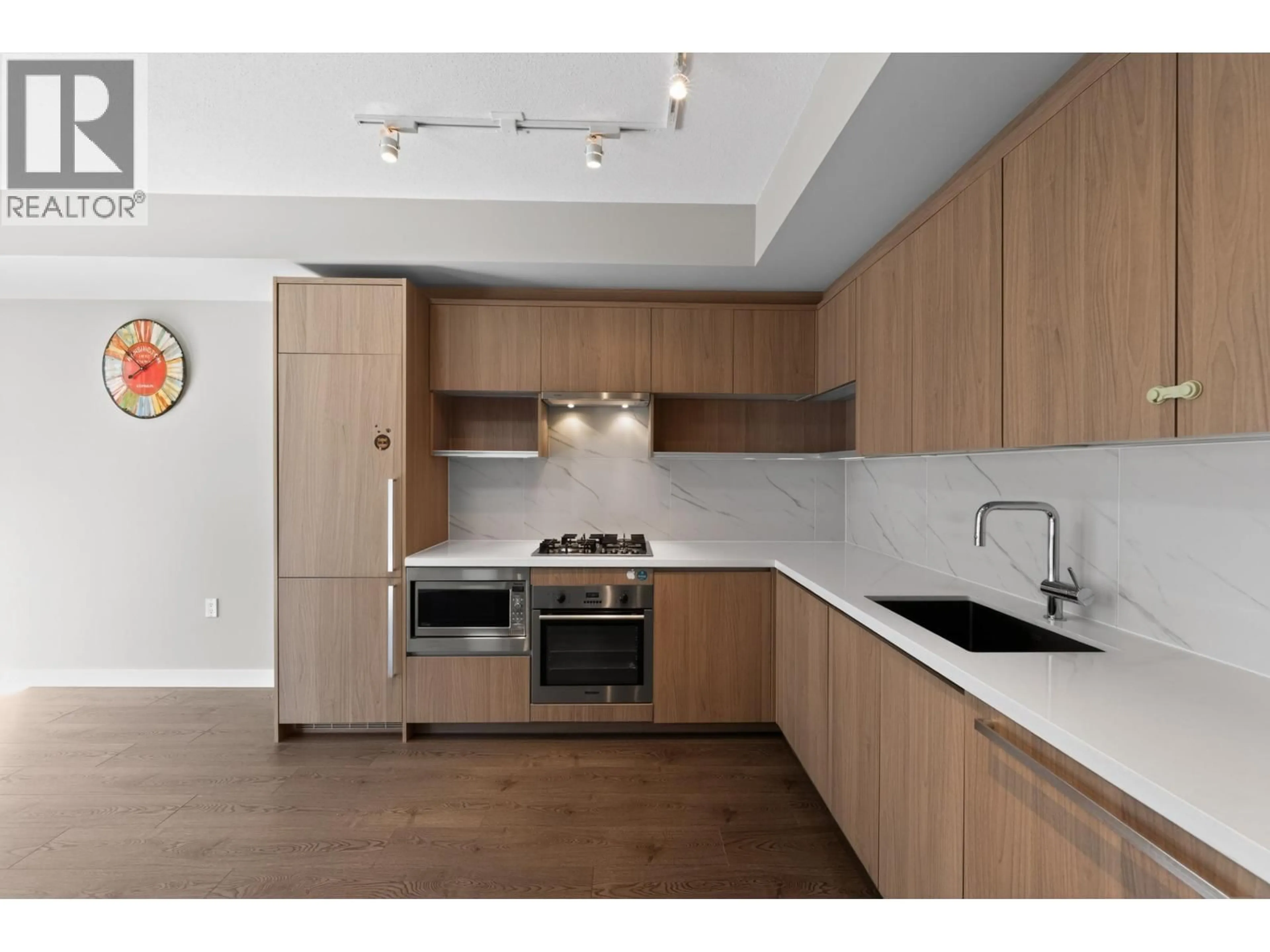 Standard kitchen, wood/laminate floor for 227 - 9388 ODLIN ROAD, Richmond British Columbia V6X0L5
