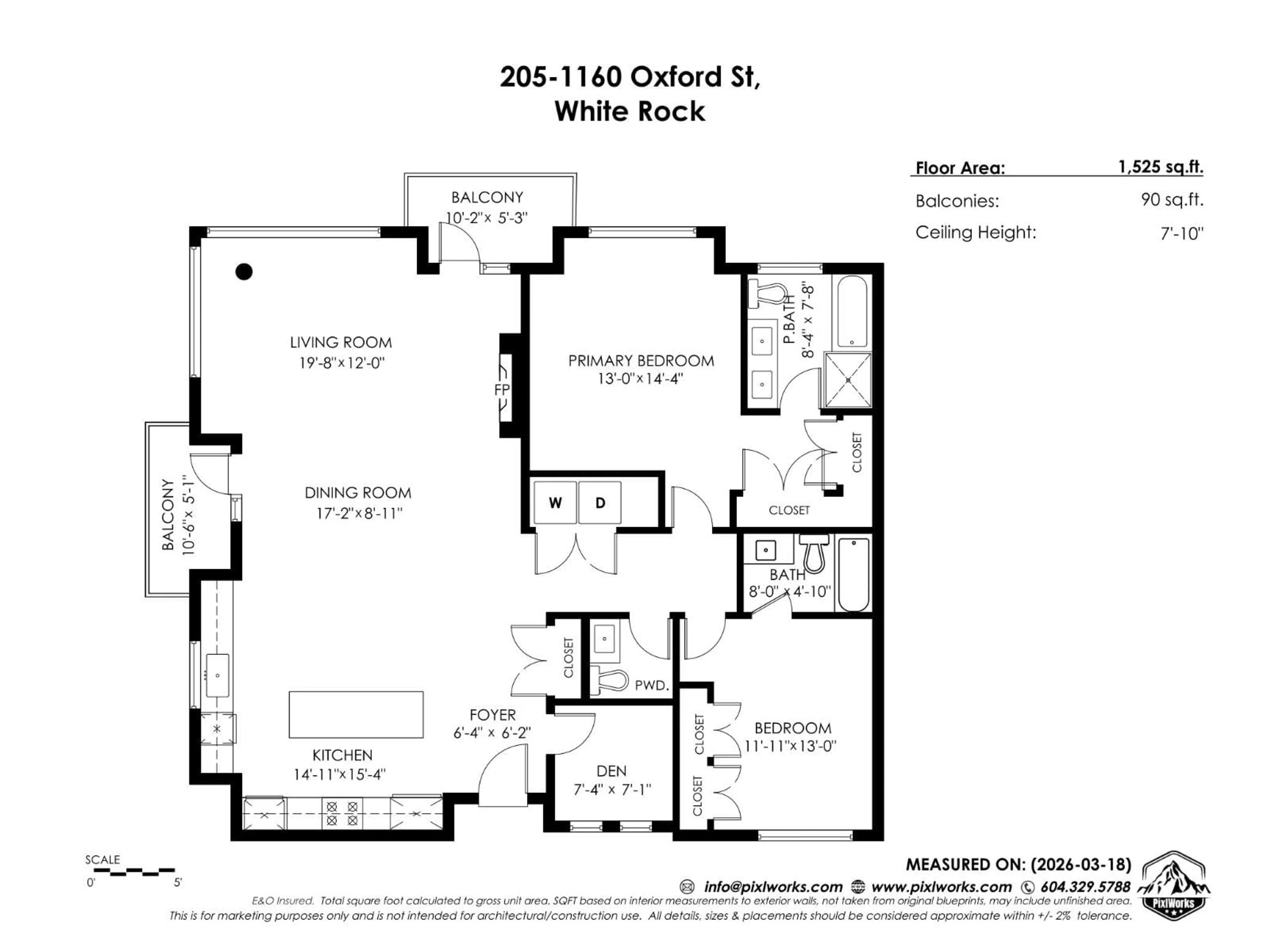 Floor plan for 205 - 1160 OXFORD STREET, Surrey British Columbia V4B0B3