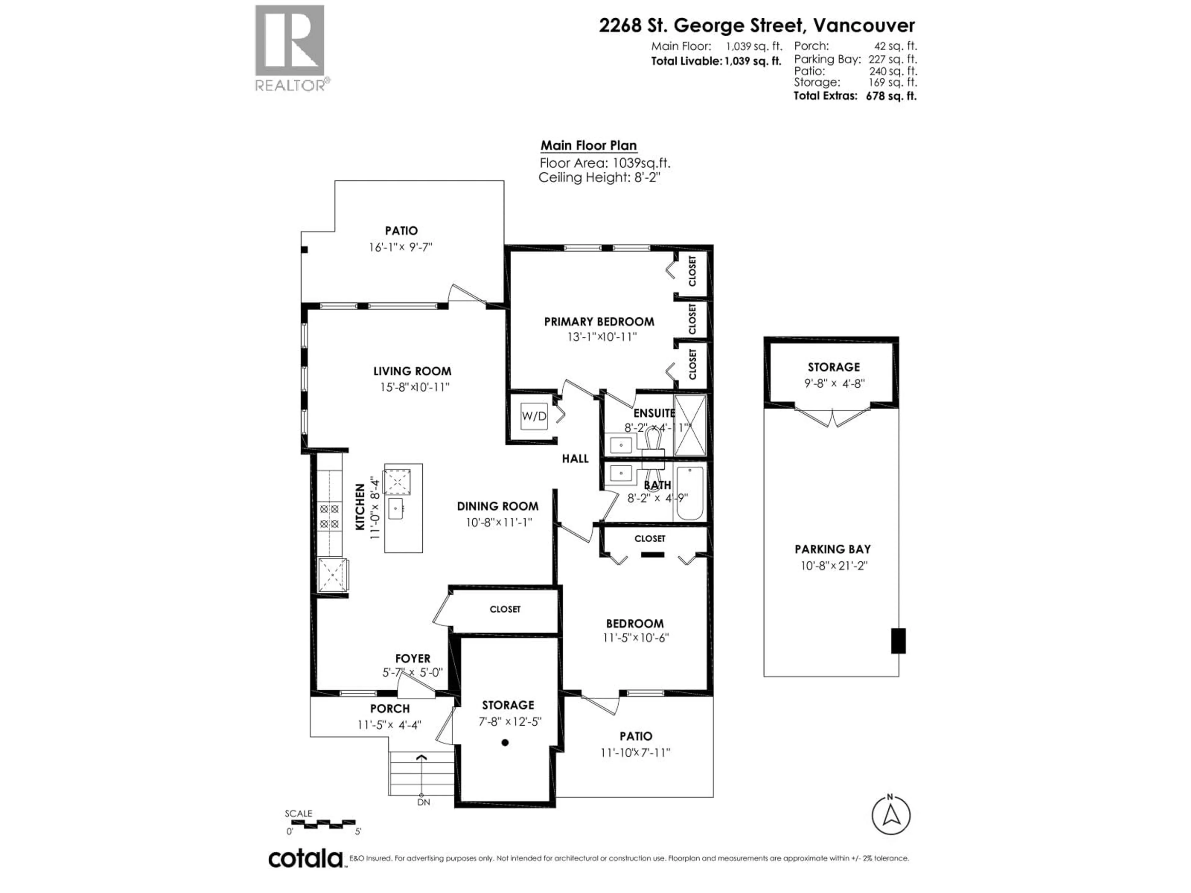 Floor plan for 2268 ST. GEORGE STREET, Vancouver British Columbia V5T3R2