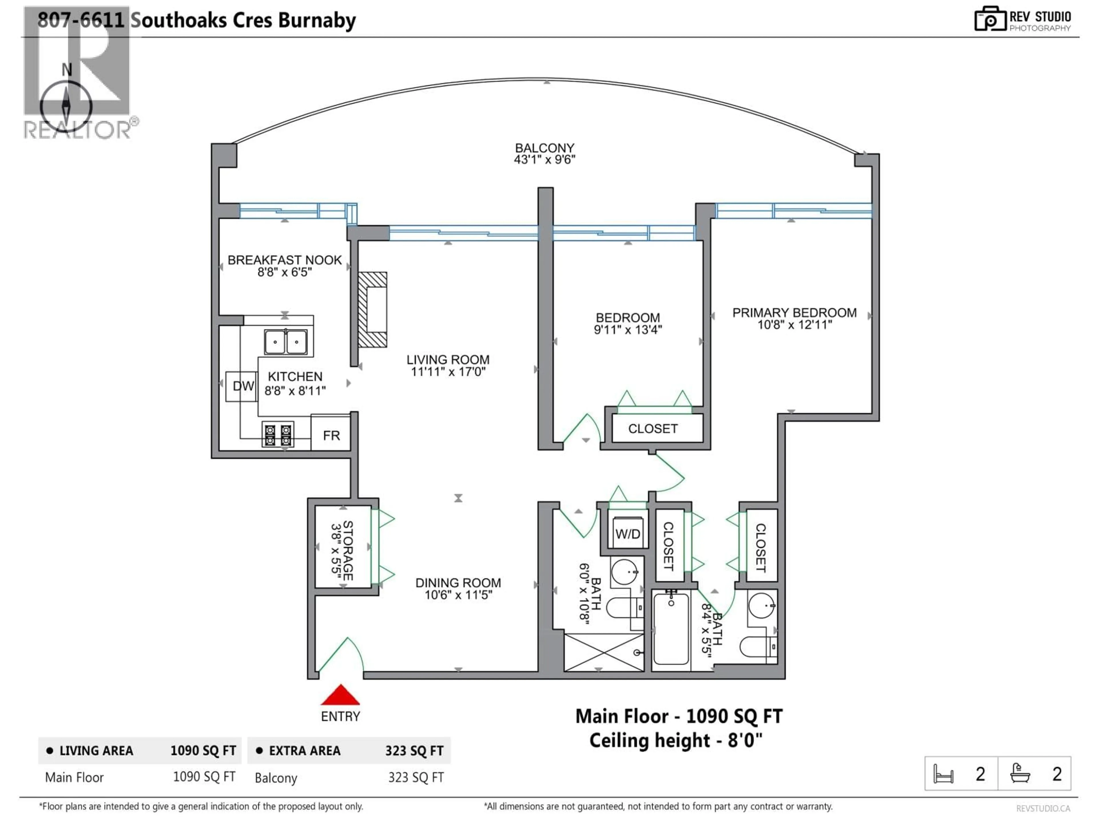 Floor plan for 807 - 6611 SOUTHOAKS CRESCENT, Burnaby British Columbia V5E4L5