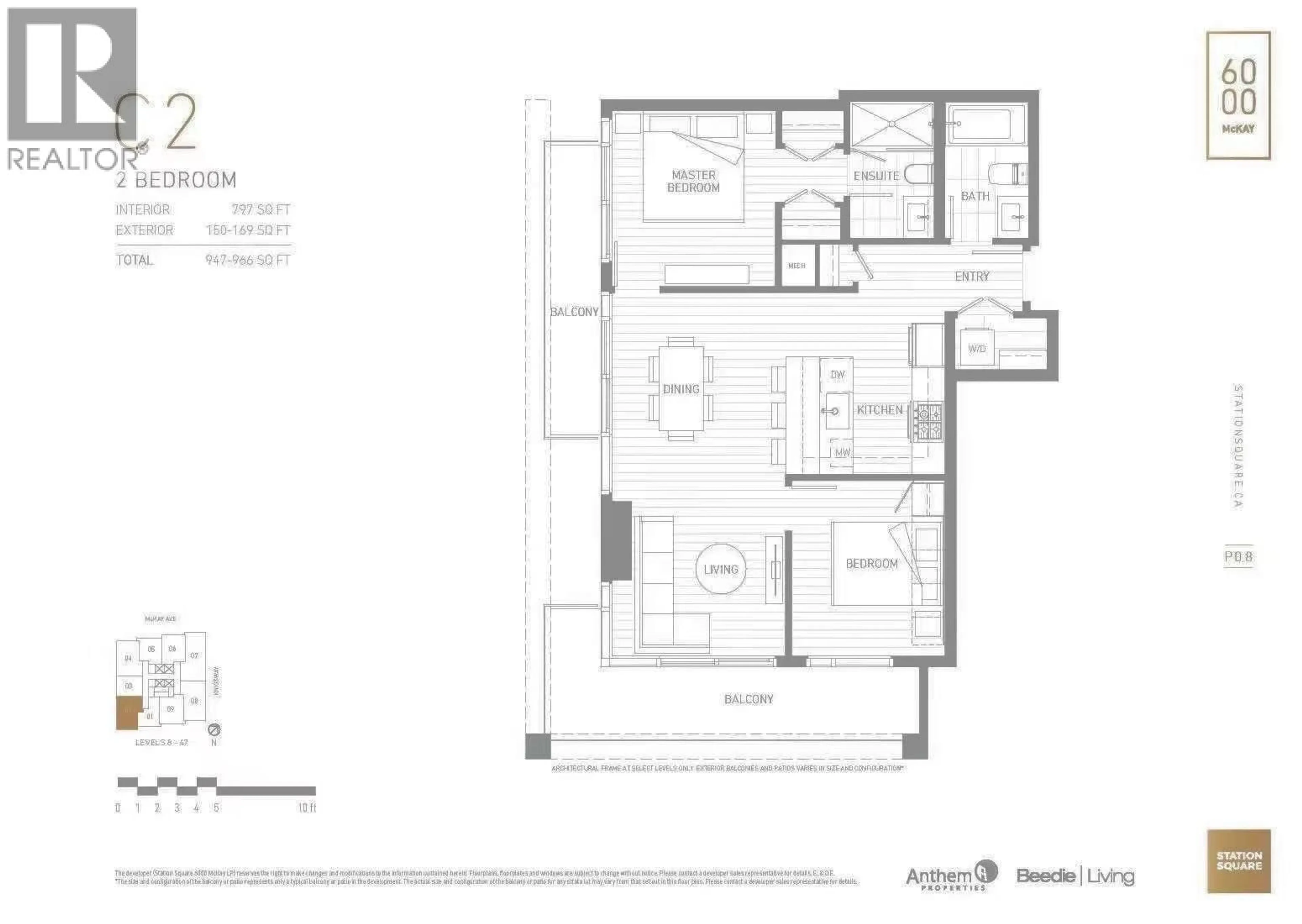 Floor plan for 2602 - 6000 MCKAY AVENUE, Burnaby British Columbia V5H0K2