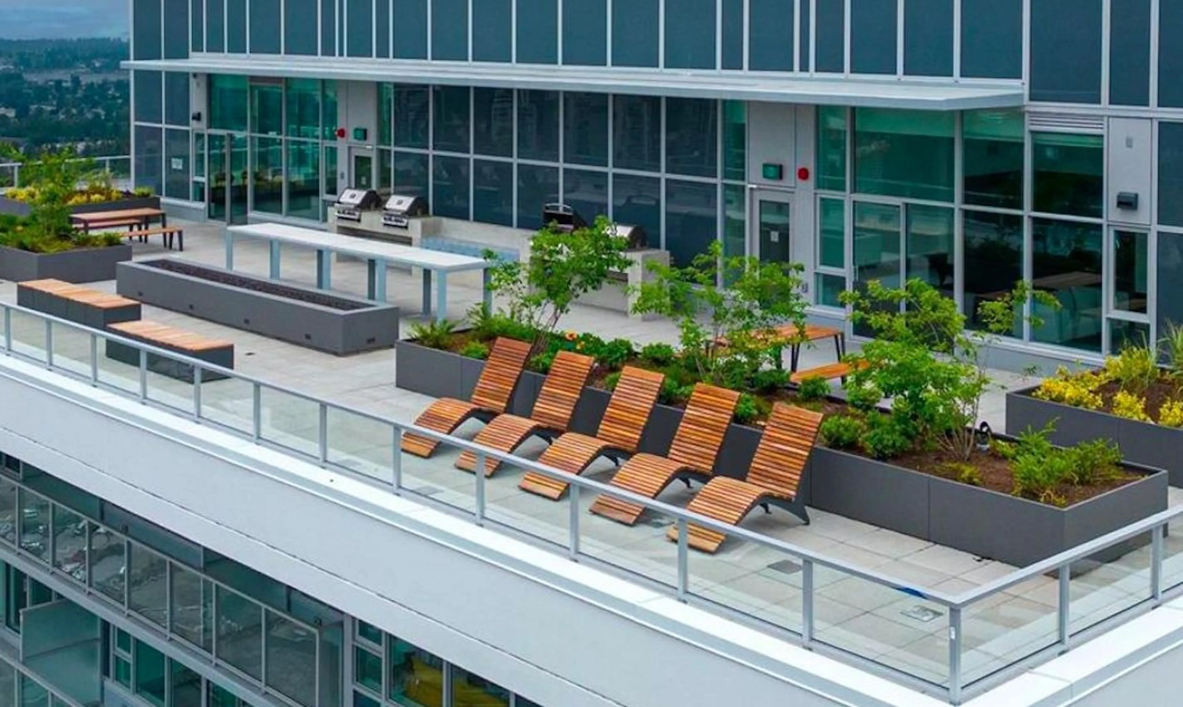 Patio, city buildings view from balcony for 3510 - 13350 CENTRAL AVENUE, Surrey British Columbia V3T0S1