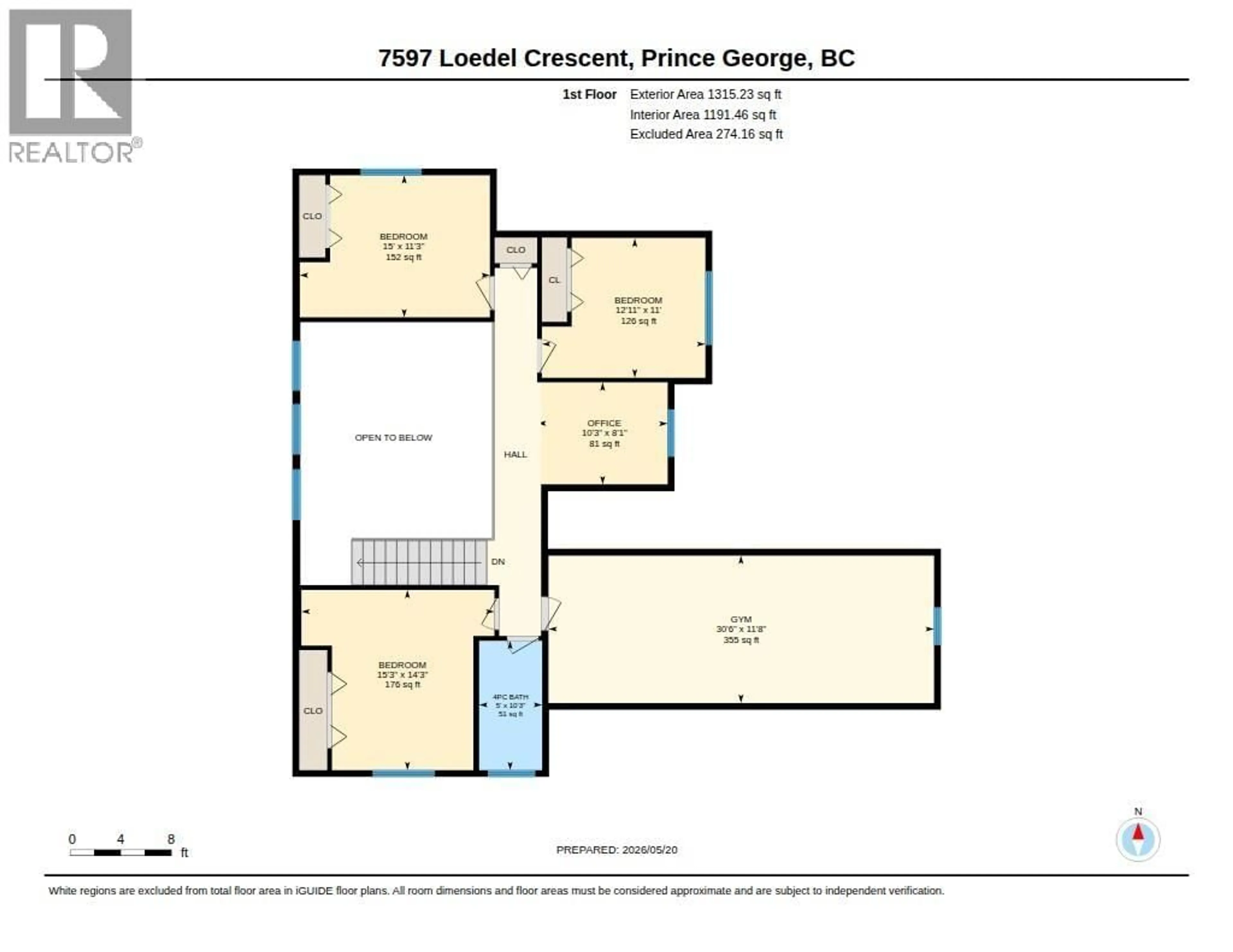 Floor plan for 7597 LOEDEL CRESCENT, Prince George British Columbia V2N0A5