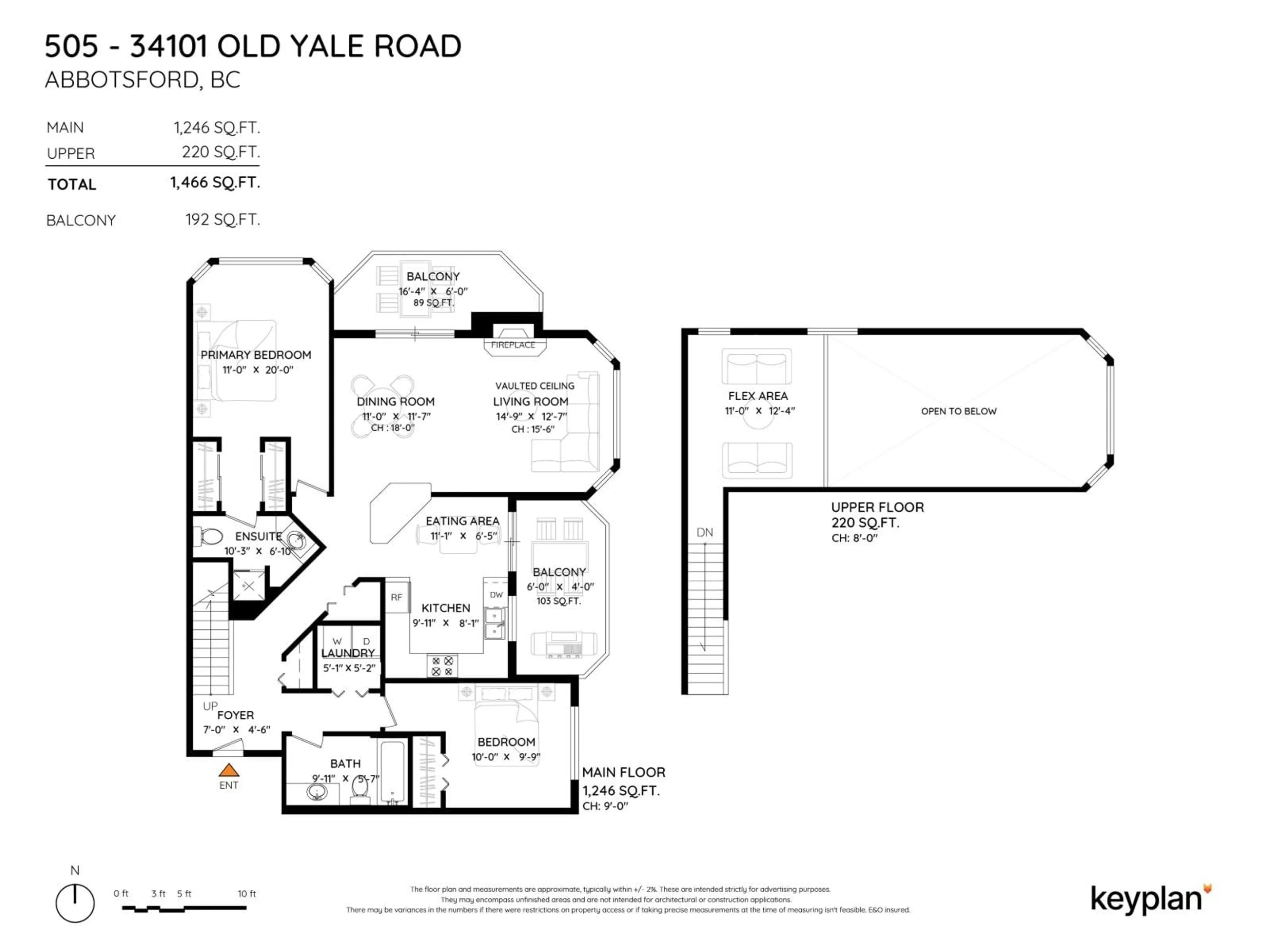 Floor plan for 505 - 34101 OLD YALE ROAD, Abbotsford British Columbia V2S2K4