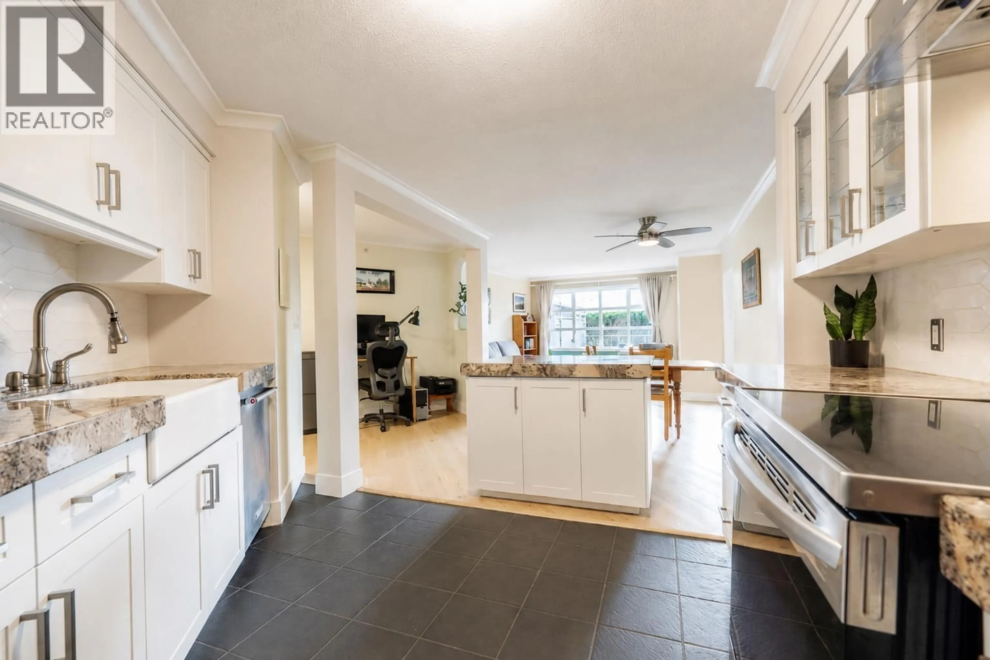 Open concept kitchen, ceramic/tile floor for 111 - 1236 8TH AVENUE, Vancouver British Columbia V6H3Y9