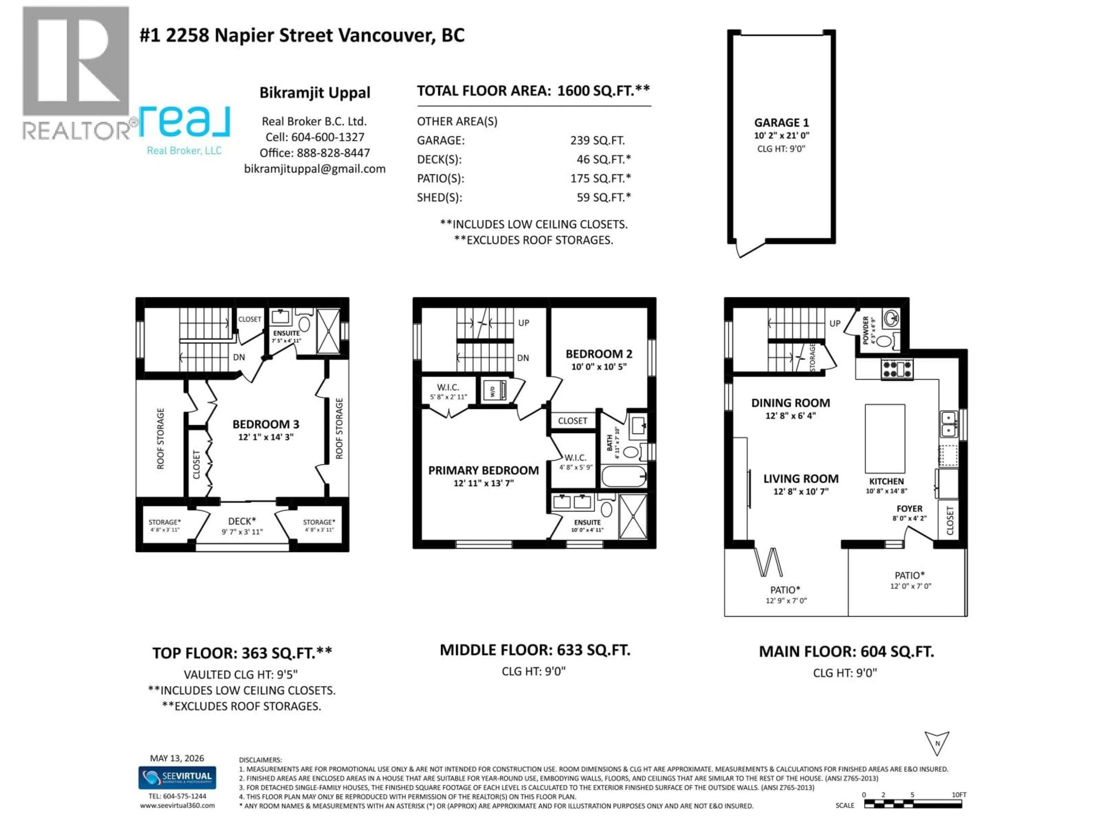 Floor plan for 1 - 2258 NAPIER STREET, Vancouver British Columbia V5L2P2