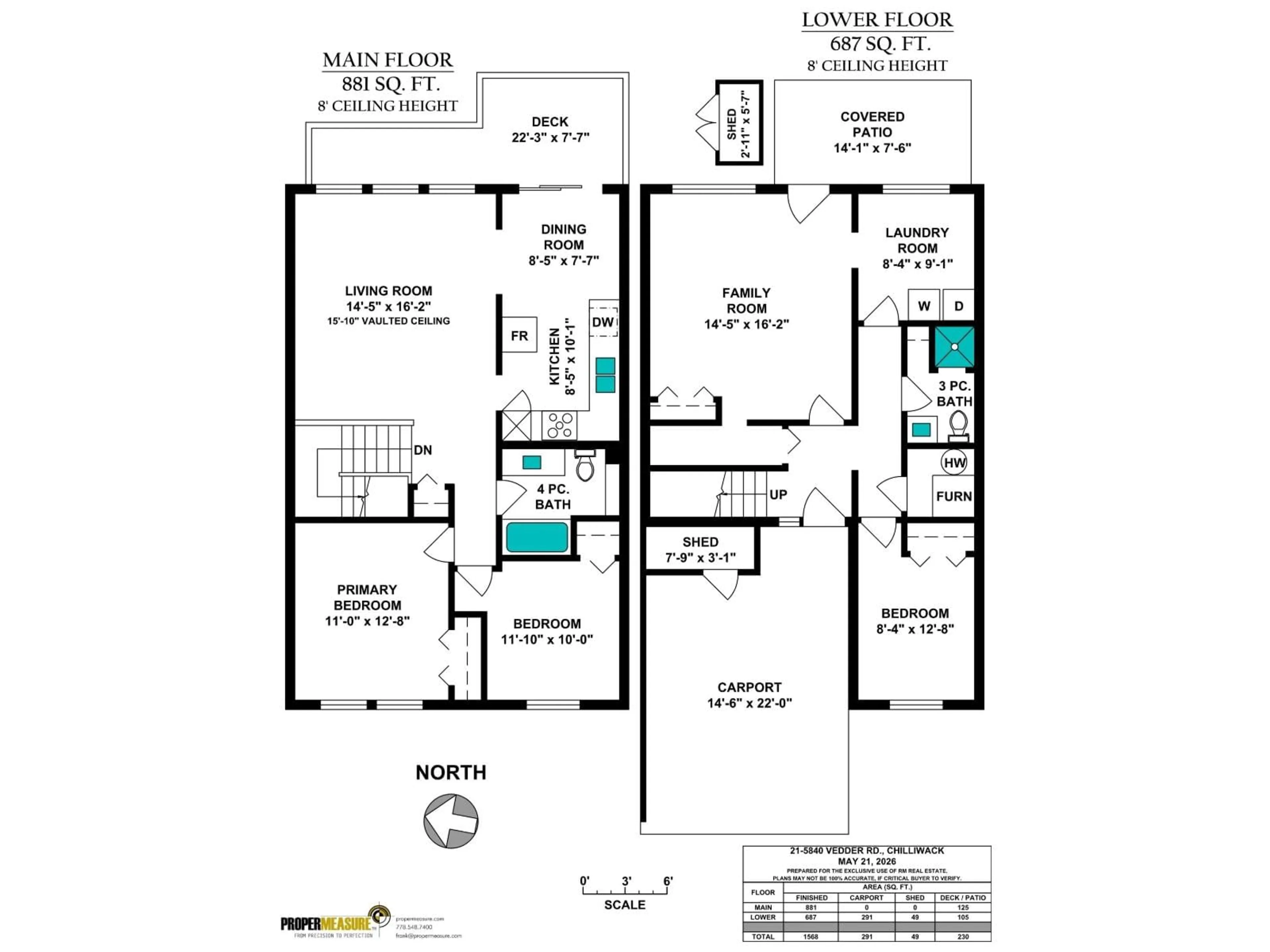 Floor plan for 21 - 5840 VEDDER ROAD, Chilliwack British Columbia V2R3G4