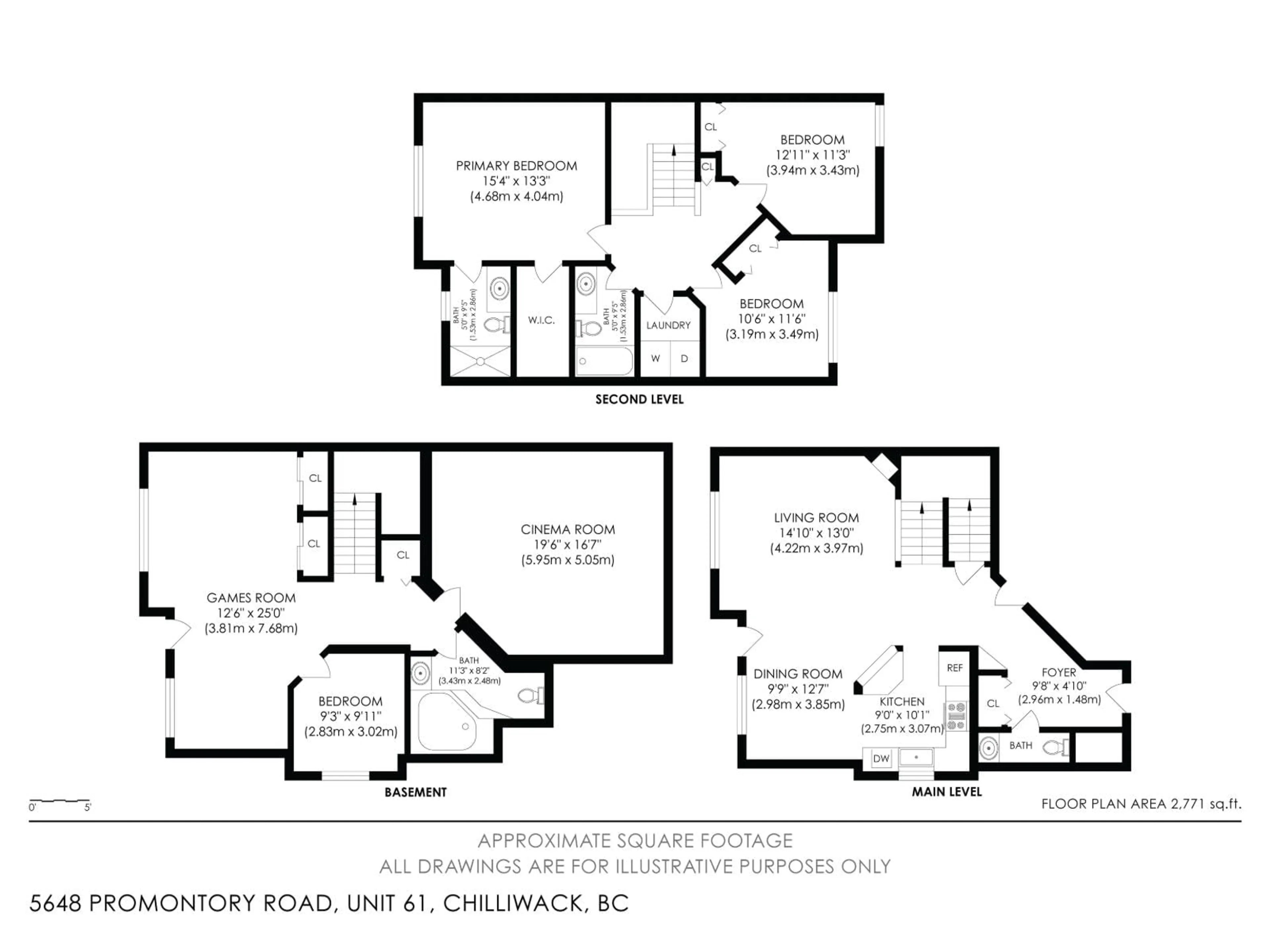 Floor plan for 61 - 5648 PROMONTORY ROAD, Sardis British Columbia V2R0E5