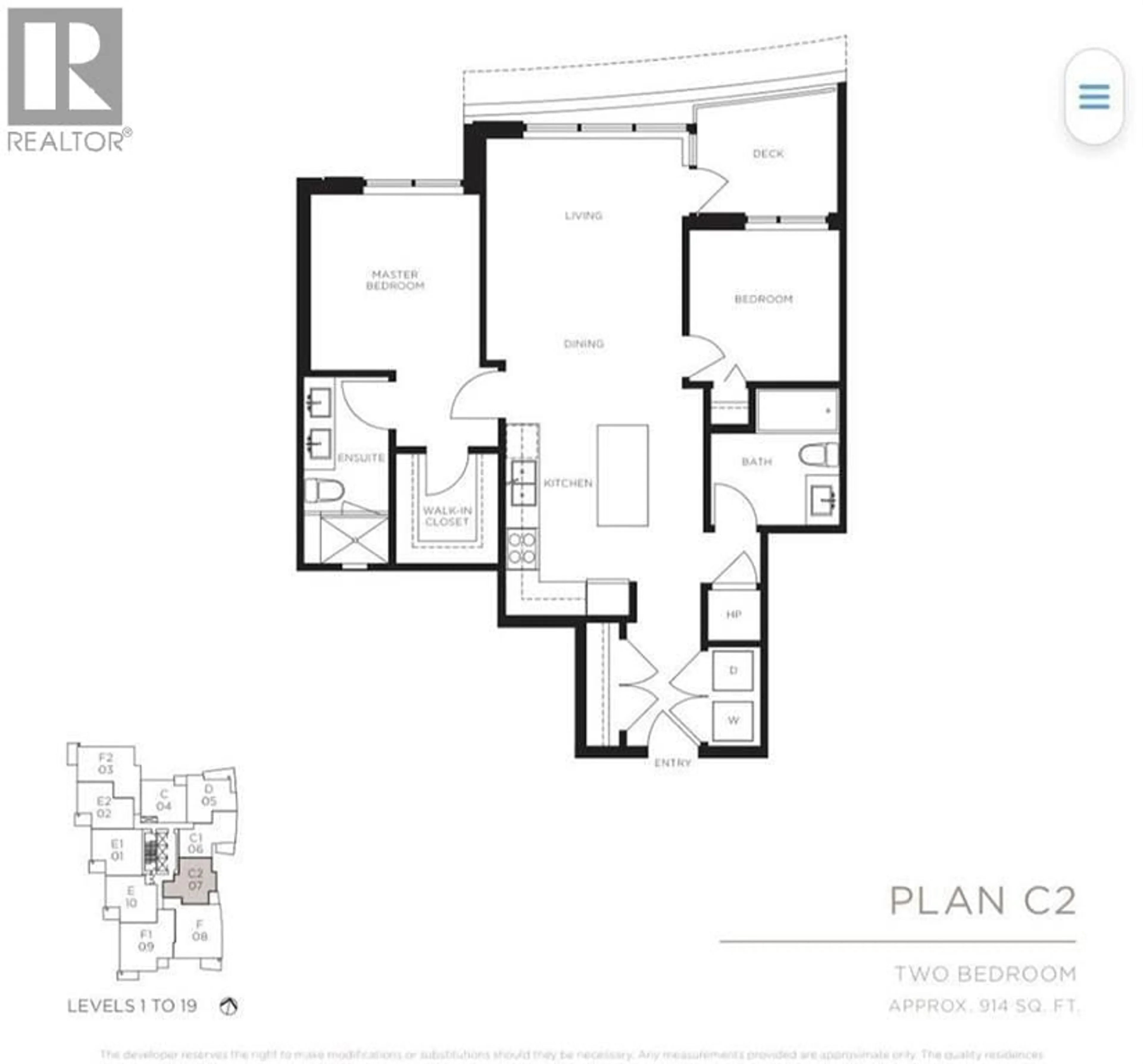 Floor plan for 1107 - 3487 BINNING ROAD, Vancouver British Columbia V6S0K8