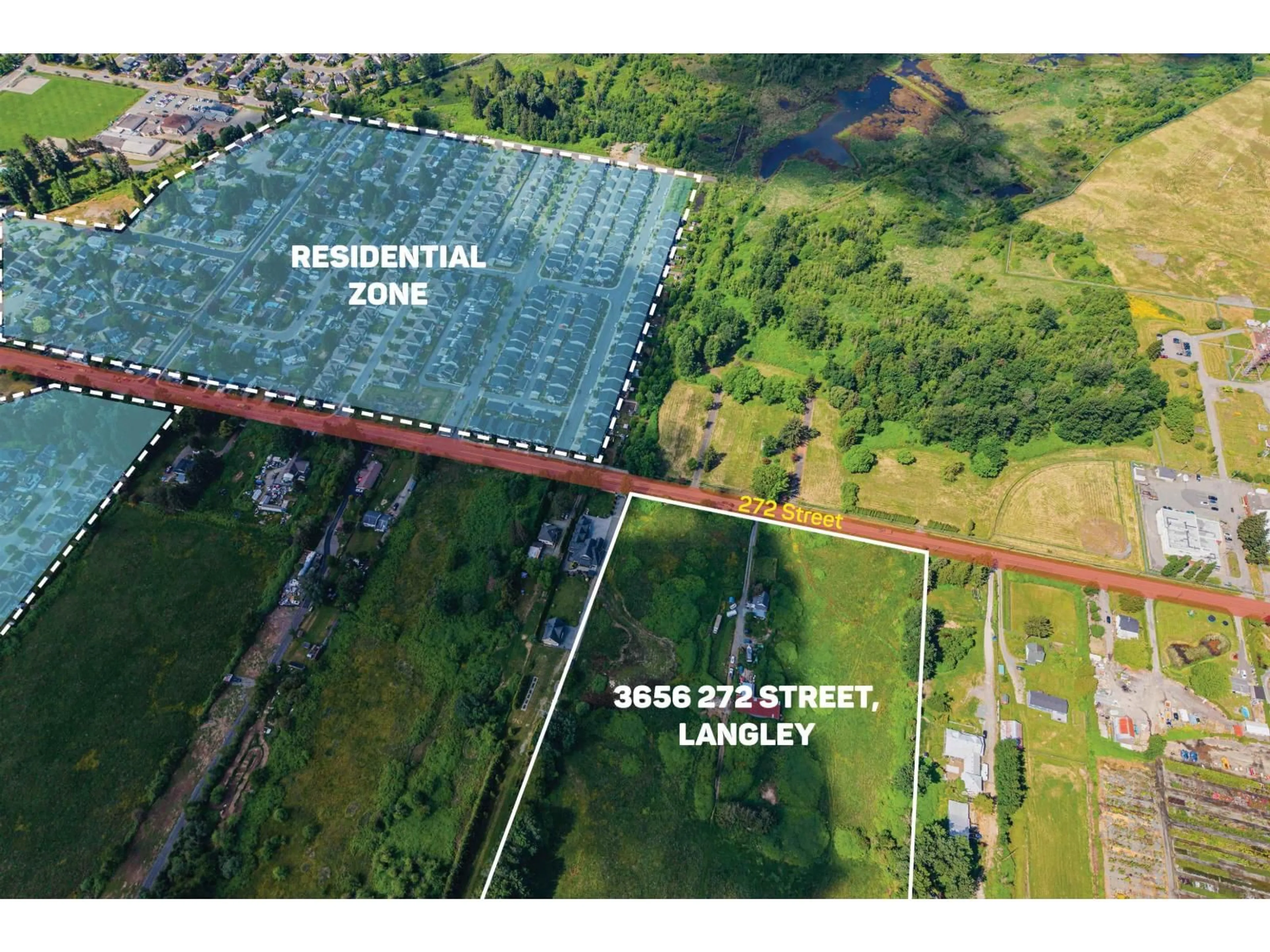 A pic from outside/outdoor area/front of a property/back of a property/a pic from drone, building for 3656 272 STREET, Langley British Columbia V4W1R6