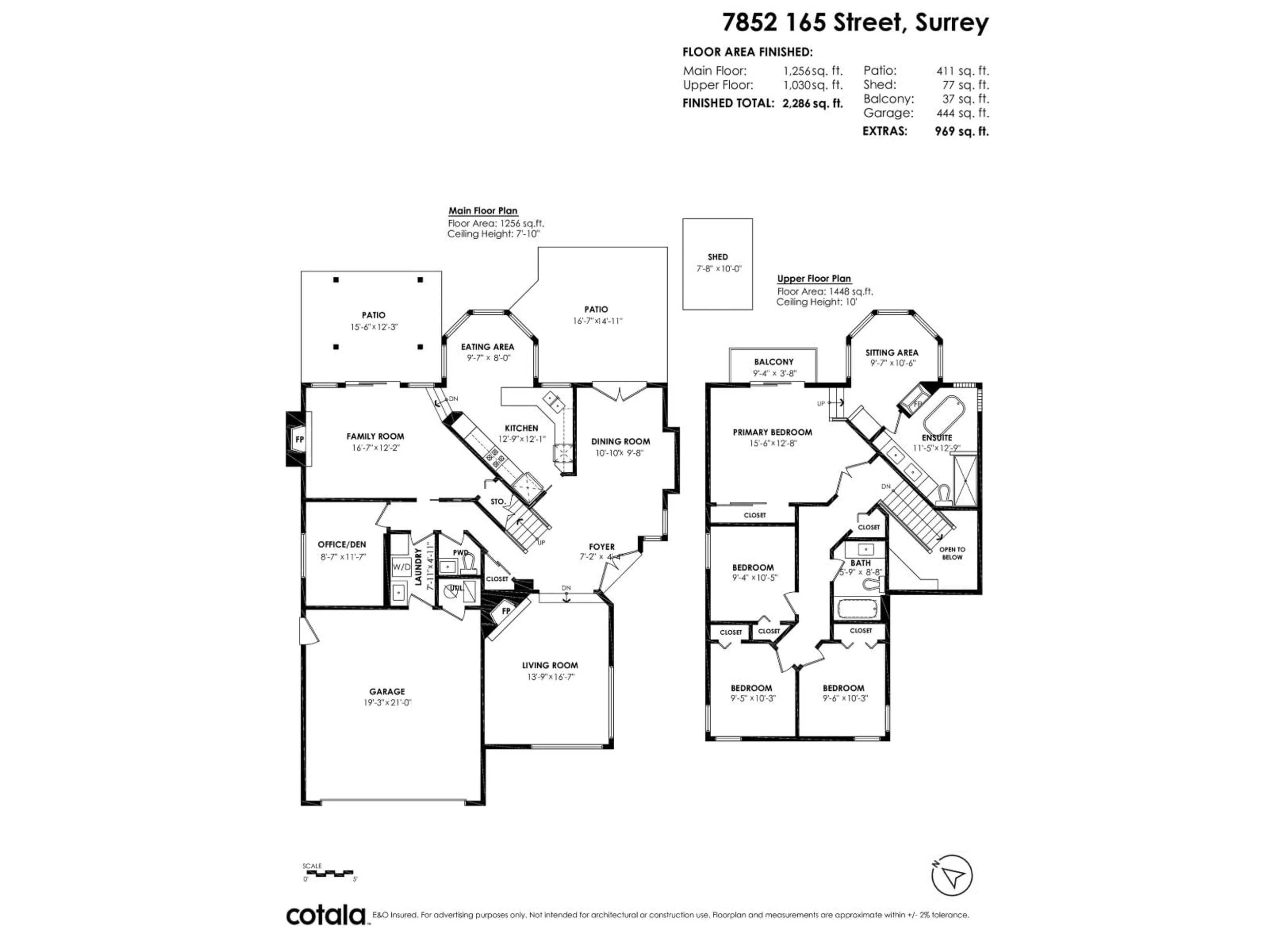 Floor plan for 7852 165 STREET, Surrey British Columbia V4N0M2