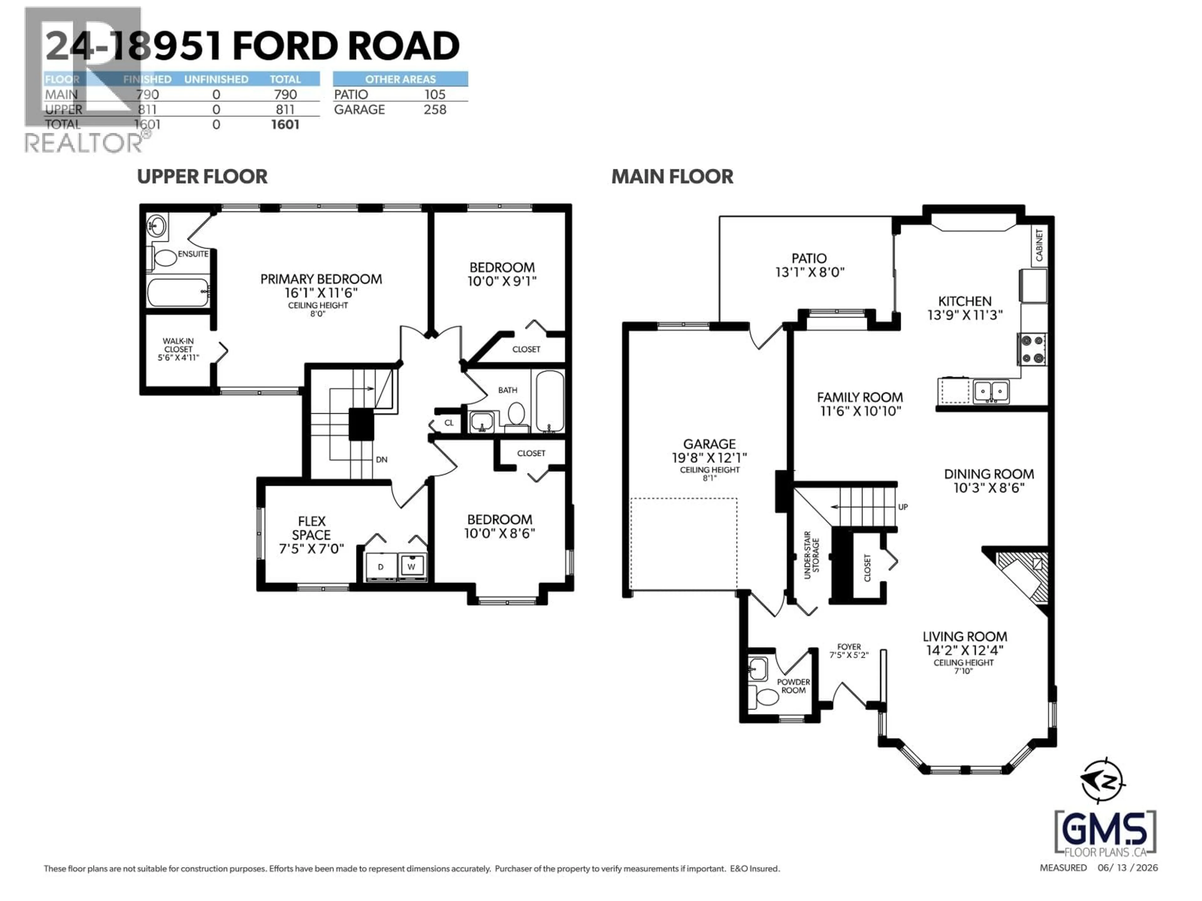 Floor plan for 24 - 18951 FORD ROAD, Pitt Meadows British Columbia V3Y2G5