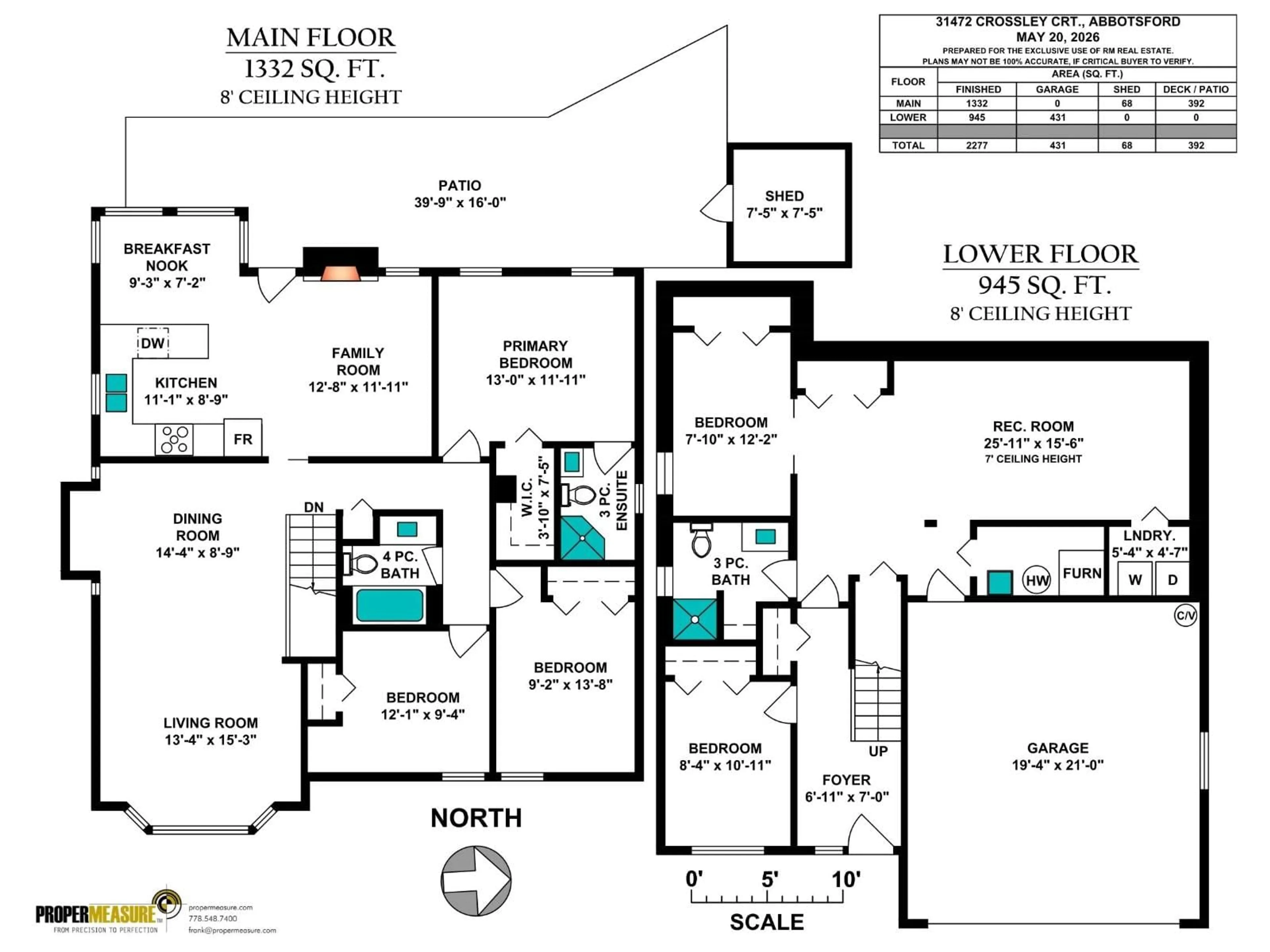 Floor plan for 31472 CROSSLEY COURT, Abbotsford British Columbia V2T5G8