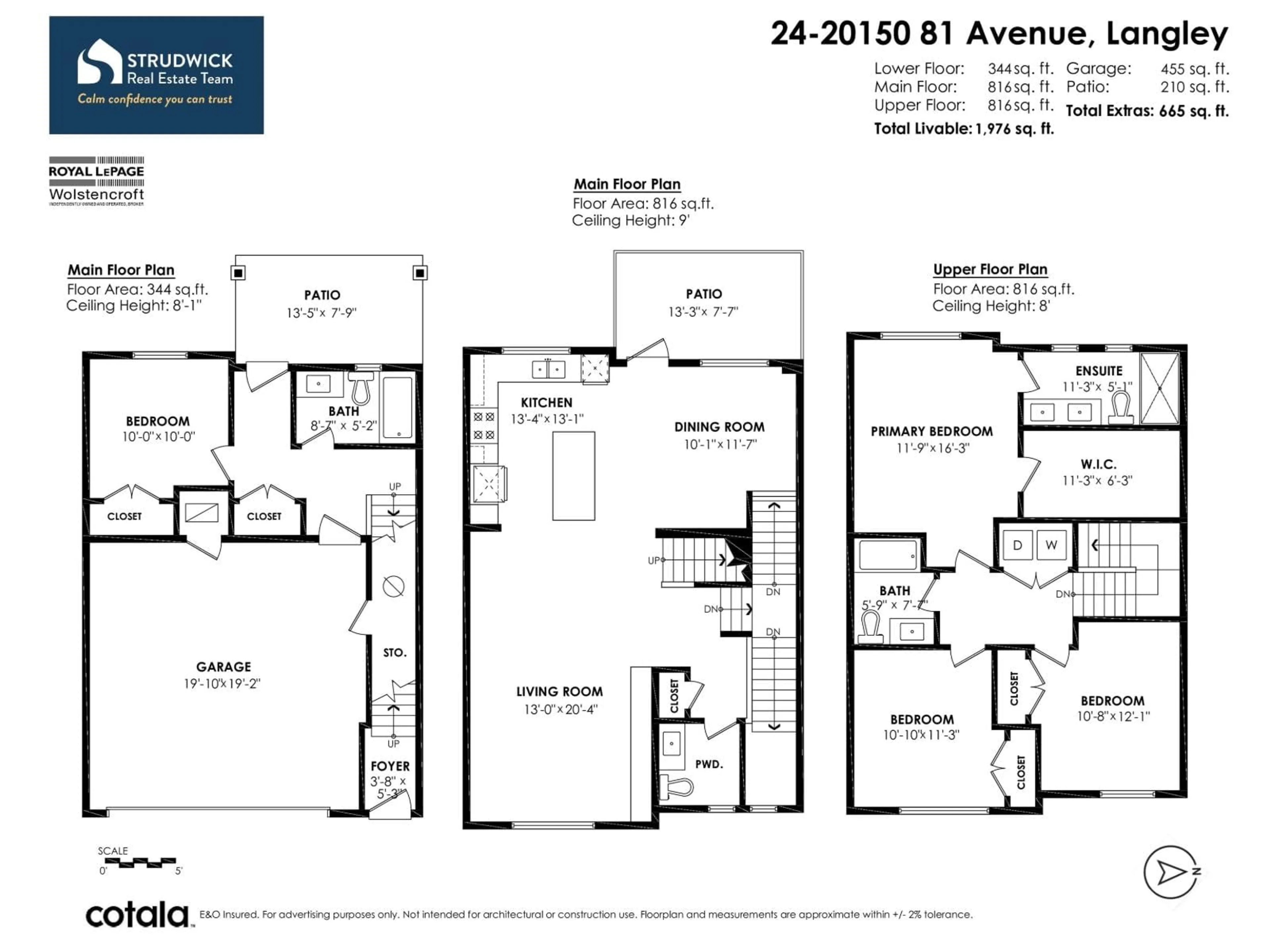 Floor plan for 24 - 20150 81 AVENUE, Langley British Columbia V2Y3L8
