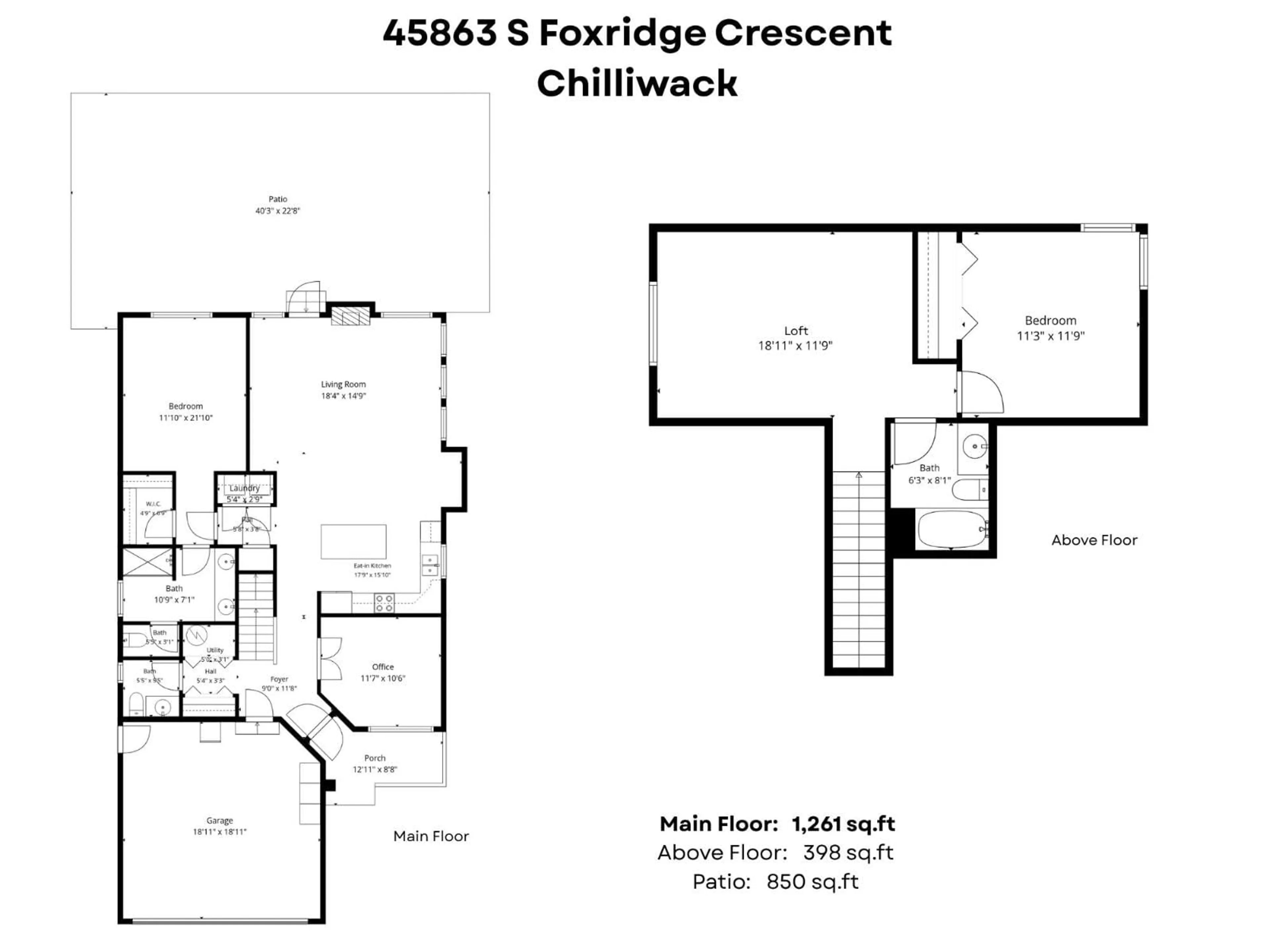 Floor plan for 45863 FOXRIDGE CRESCENT, Chilliwack British Columbia V2R0P7