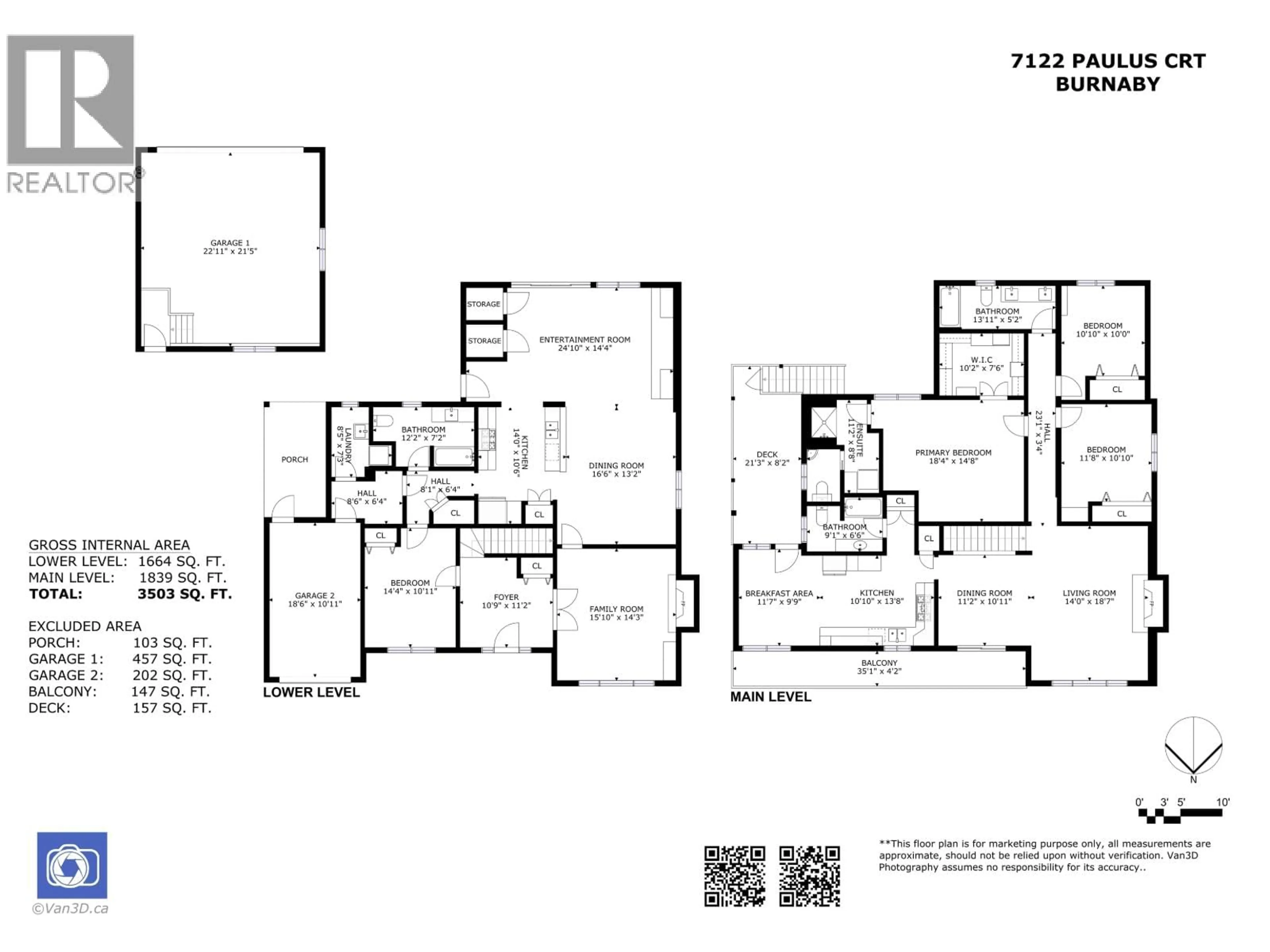 Floor plan for 7122 PAULUS COURT, Burnaby British Columbia V5A1N2