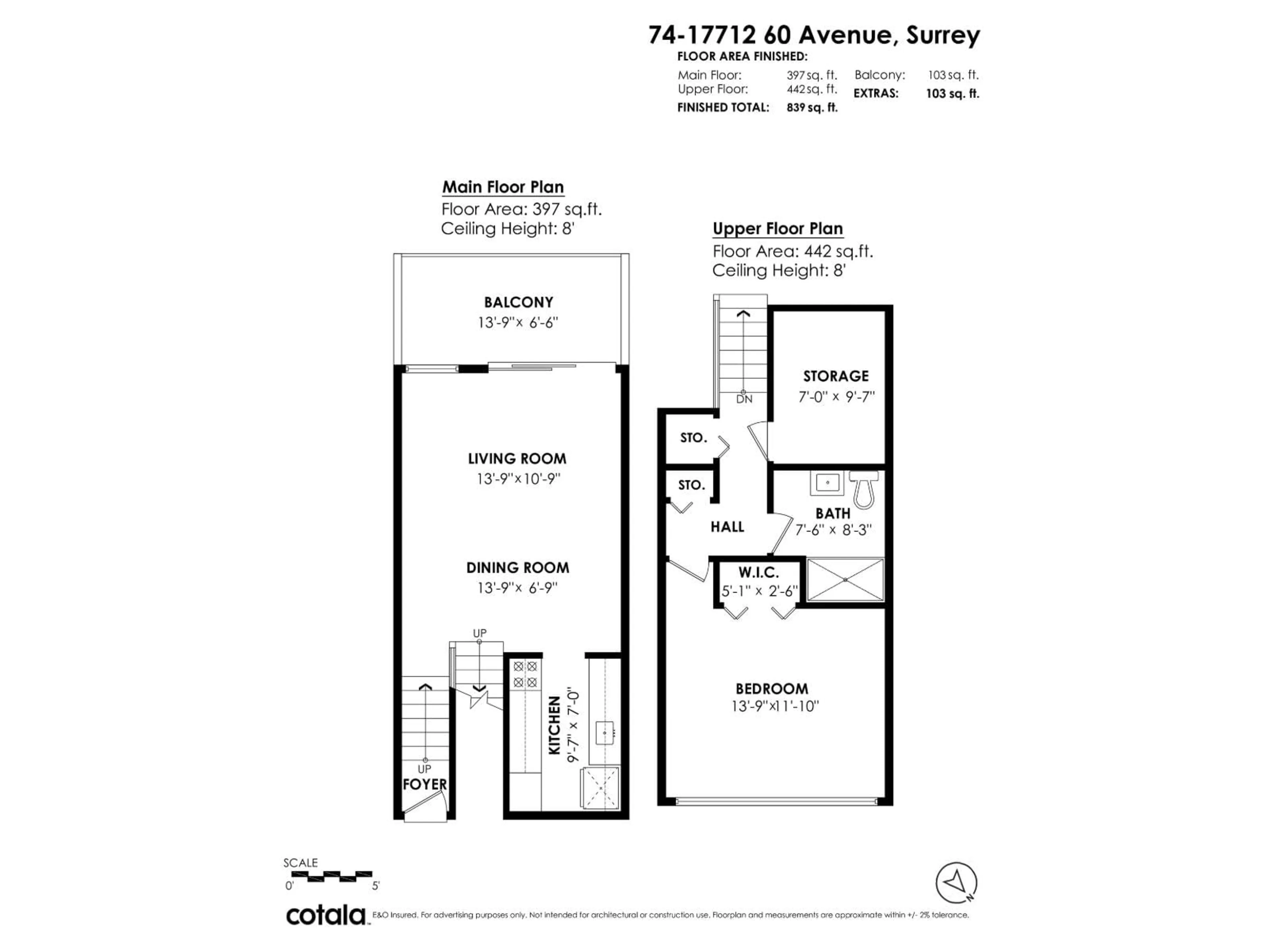 Floor plan for 74 - 17712 60 AVENUE, Surrey British Columbia V3S1V2