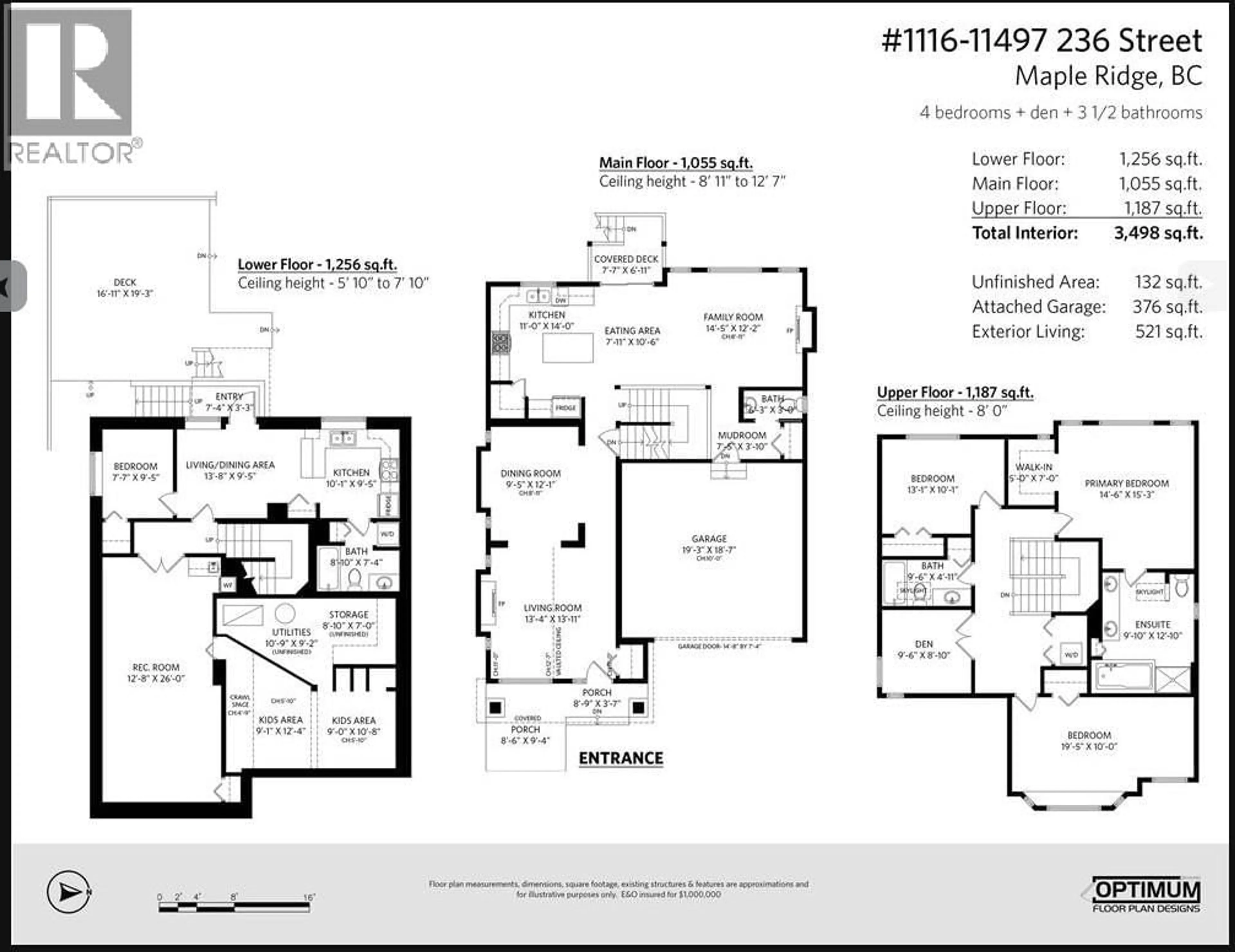 Floor plan for 1116 - 11497 236 STREET, Maple Ridge British Columbia V2W2E8