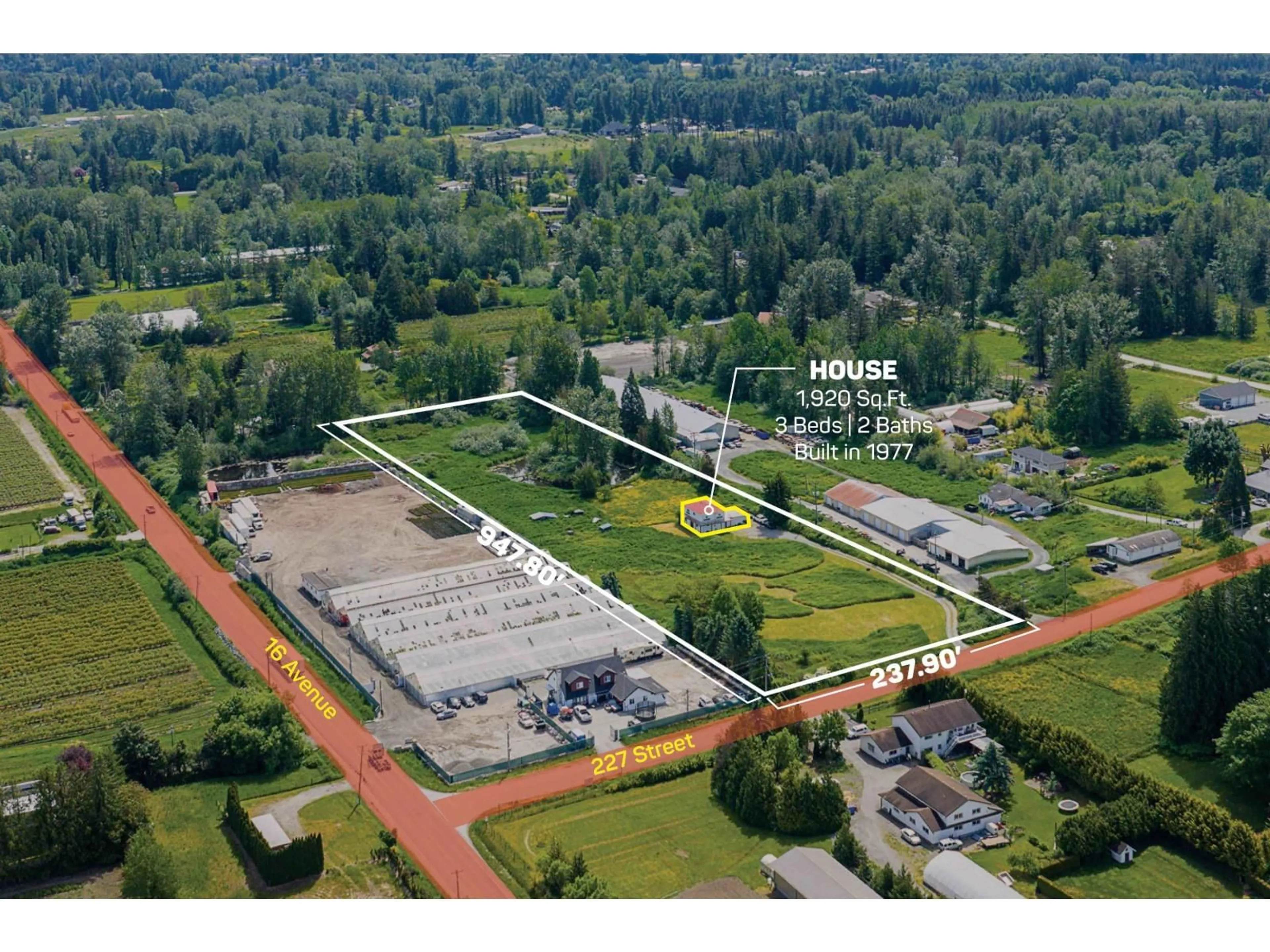 A pic from outside/outdoor area/front of a property/back of a property/a pic from drone, unknown for 1550 227 STREET, Langley British Columbia V2Z1K6