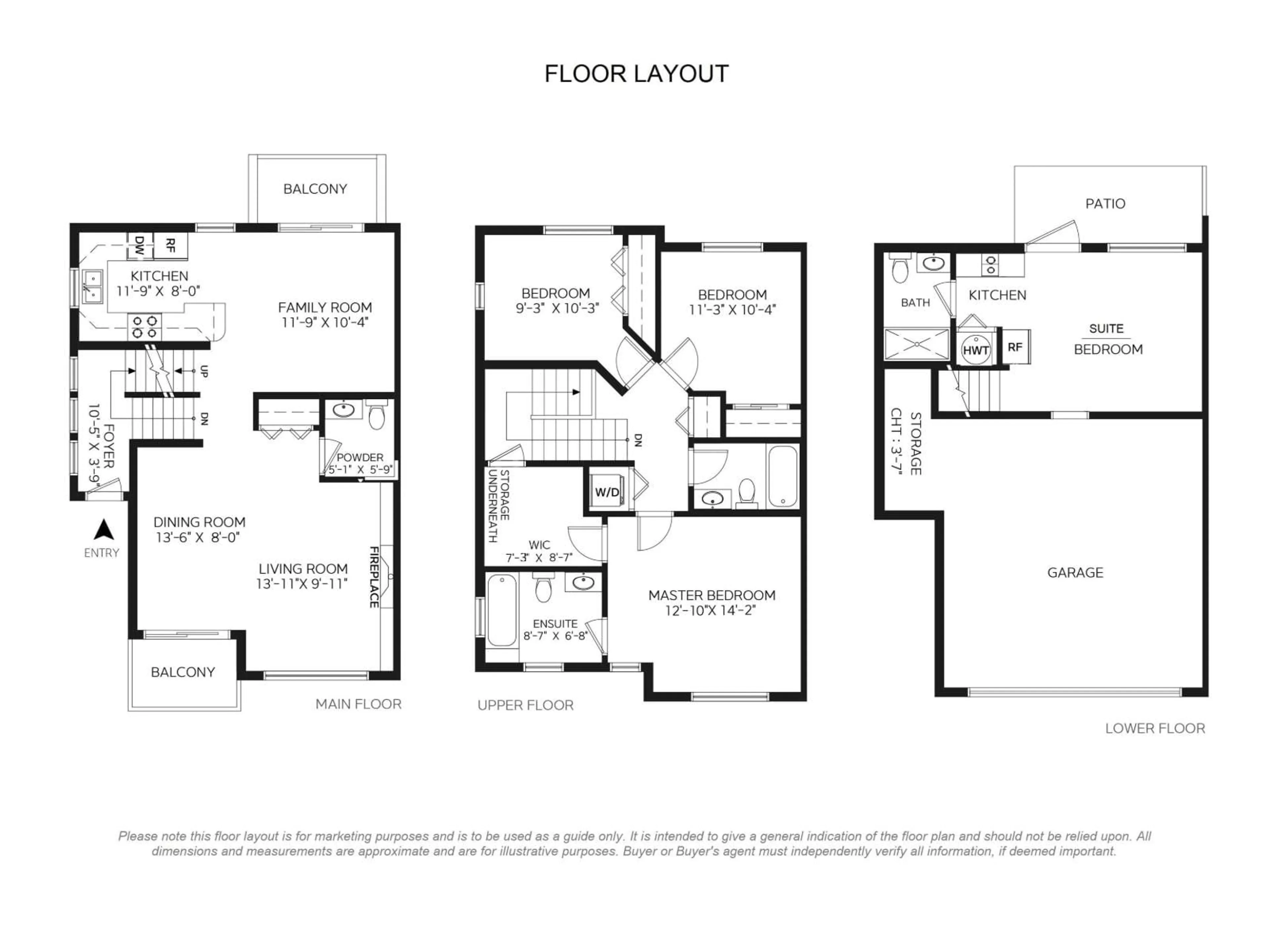 Floor plan for 29 - 9533 130A STREET, Surrey British Columbia V3V0B8