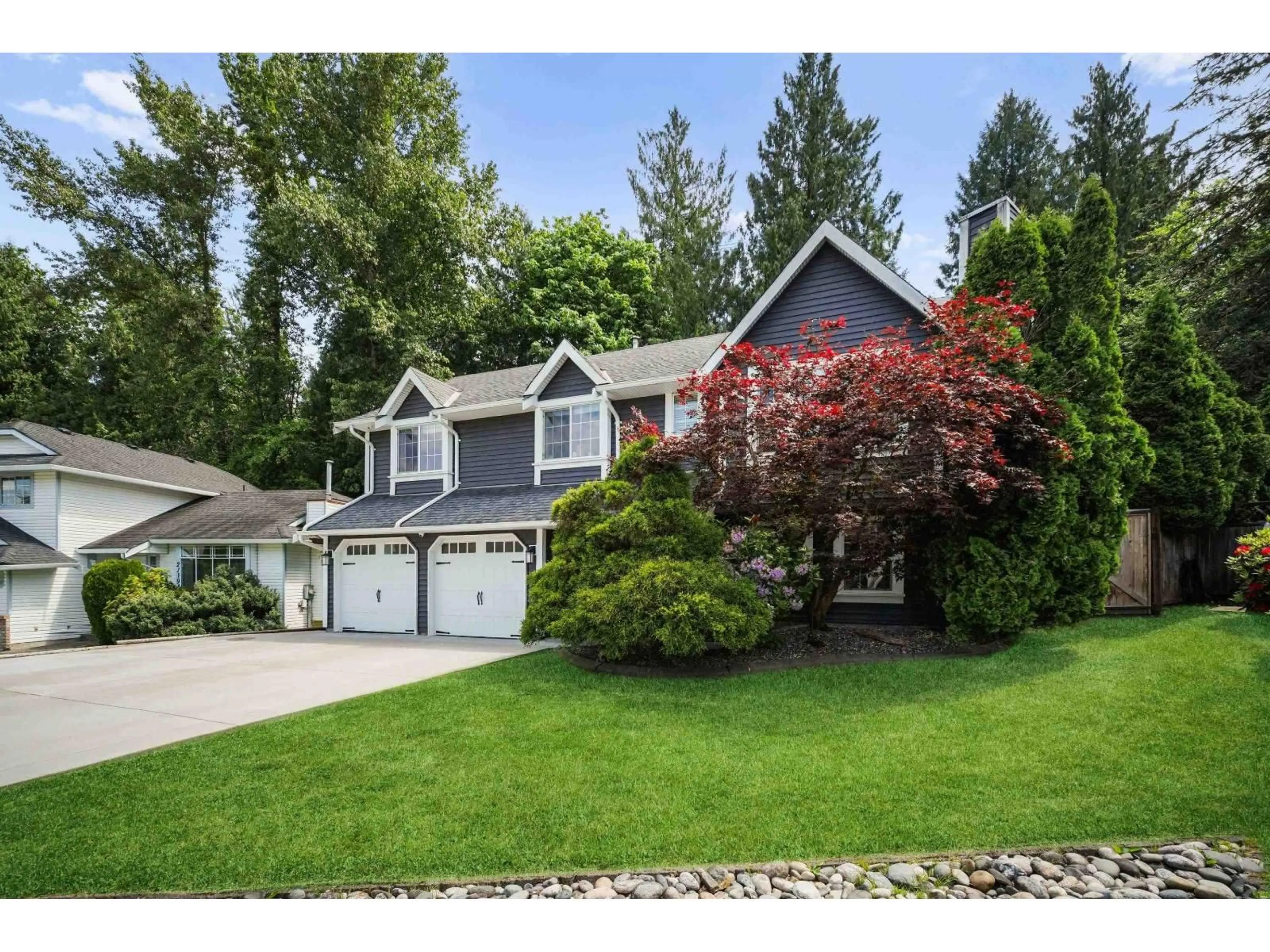 Home with vinyl exterior material, street for 21495 90 AVENUE, Langley British Columbia V1M1Z2
