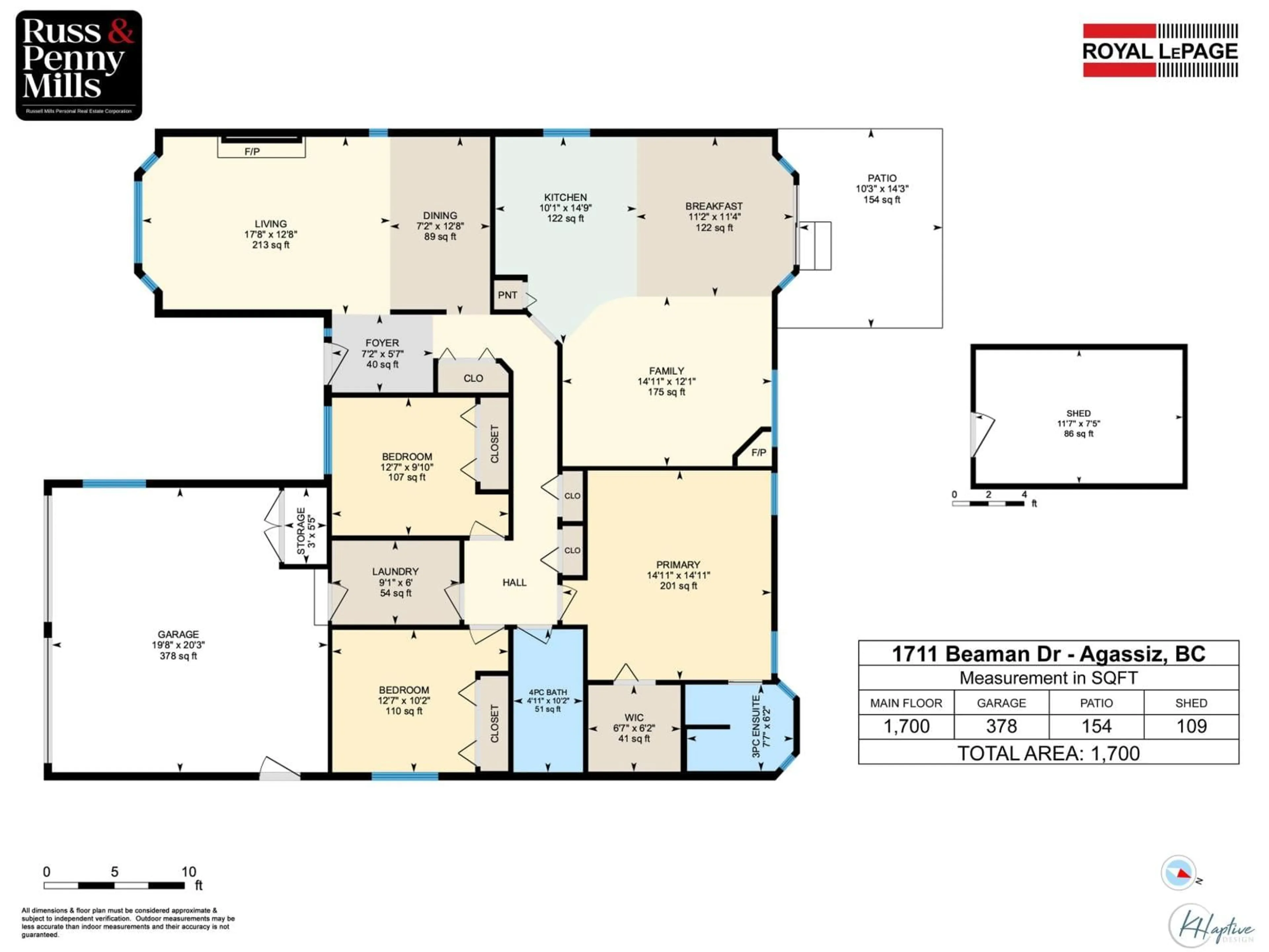 Floor plan for 1711 BEAMAN DRIVE, Agassiz British Columbia V0M1A3