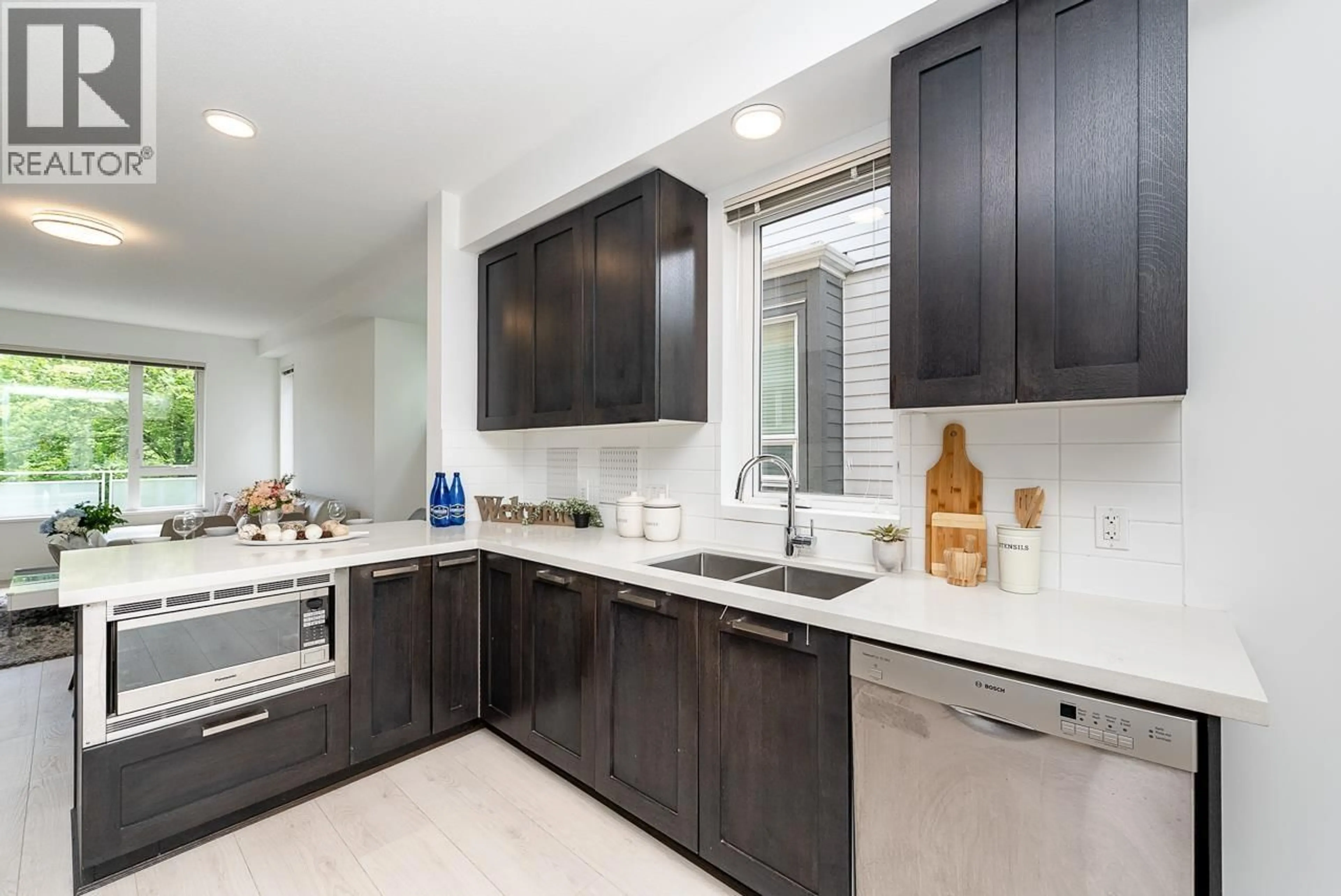 Contemporary kitchen, ceramic/tile floor for 3187 E KENT AVENUE NORTH, Vancouver British Columbia V5S4Y1