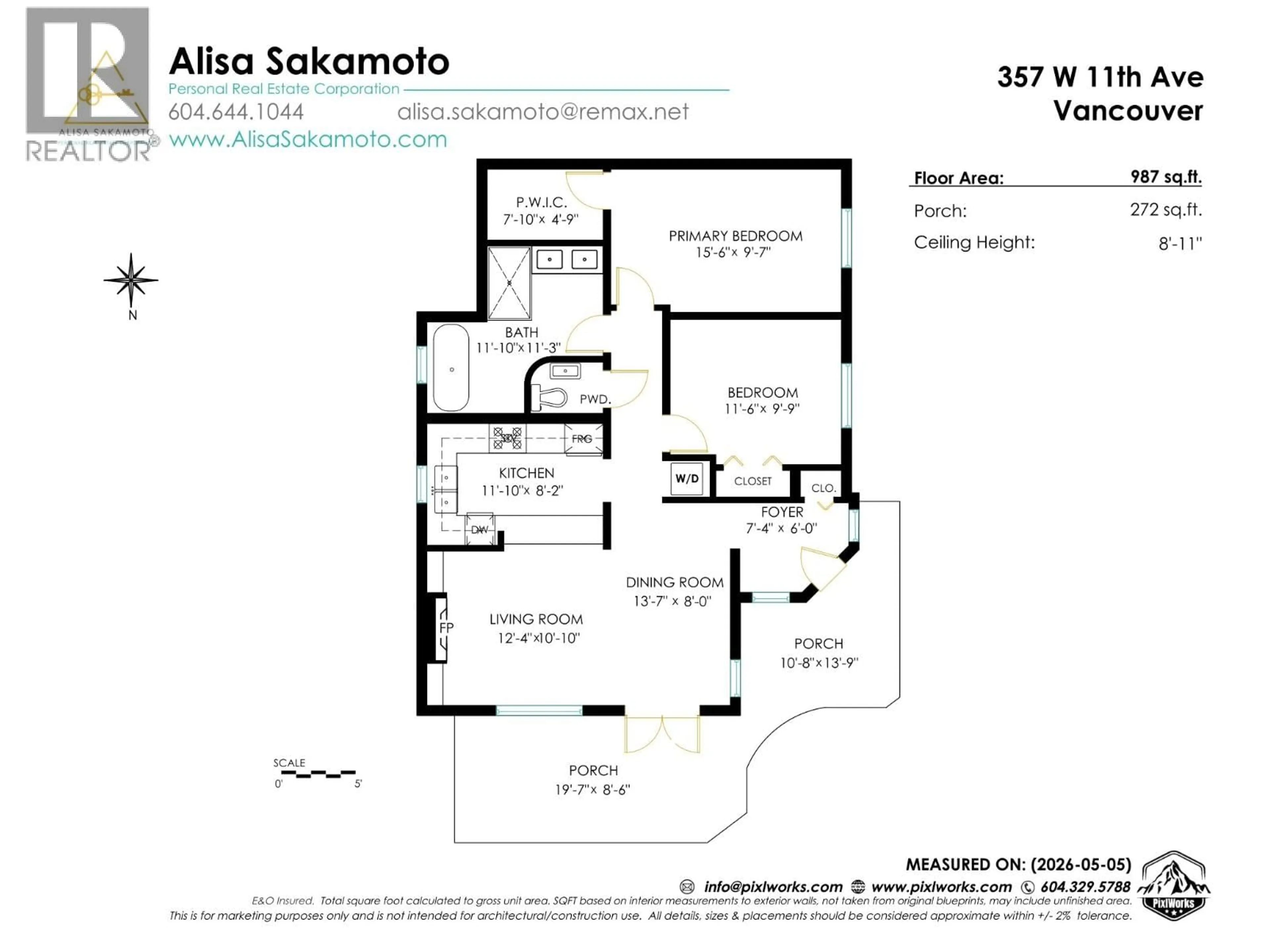 Floor plan for 357 W 11TH AVENUE, Vancouver British Columbia V5Y1T3