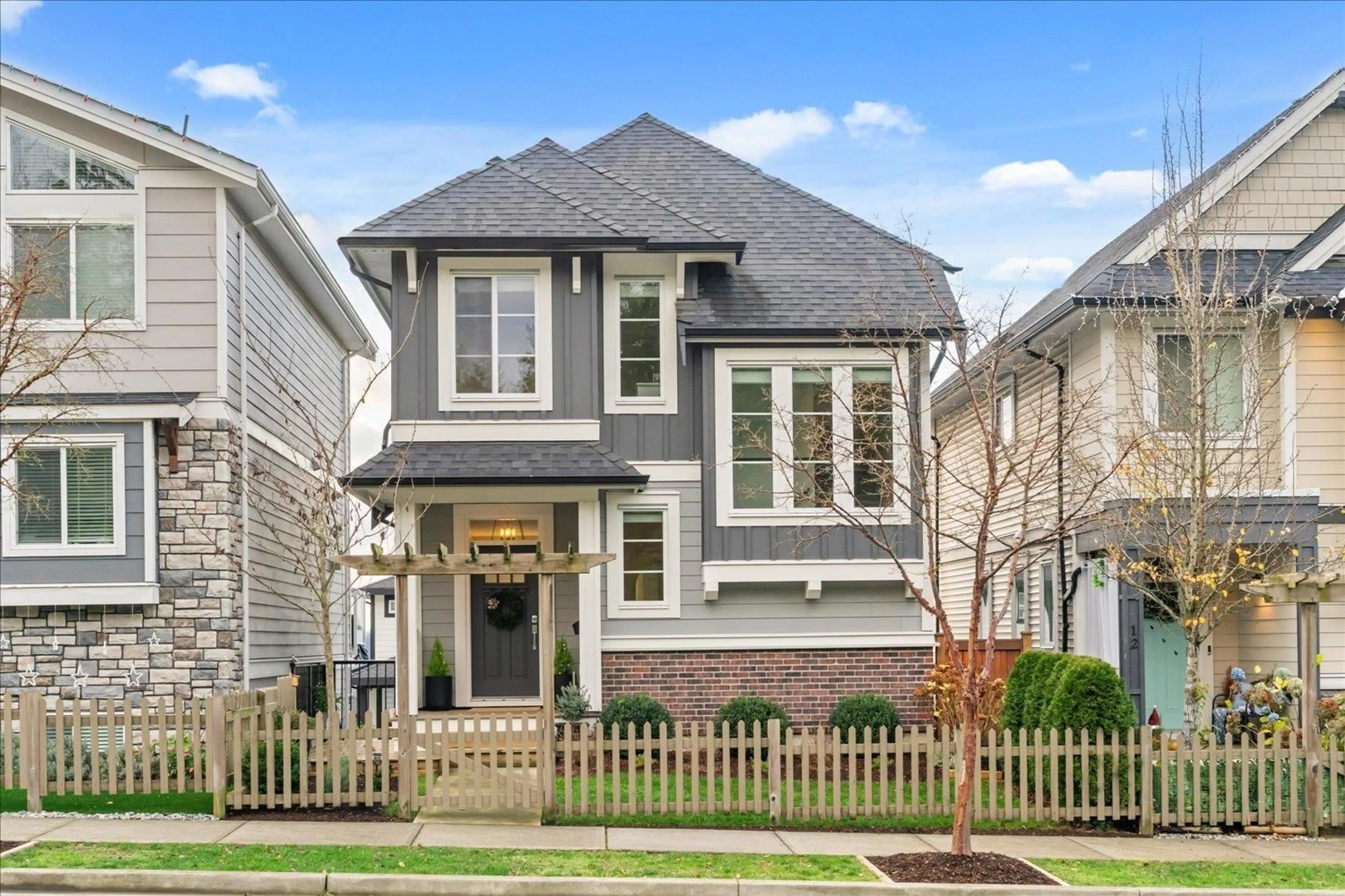 Home with brick exterior material, street for 11 - 4295 OLD CLAYBURN ROAD, Abbotsford British Columbia V3G1H8