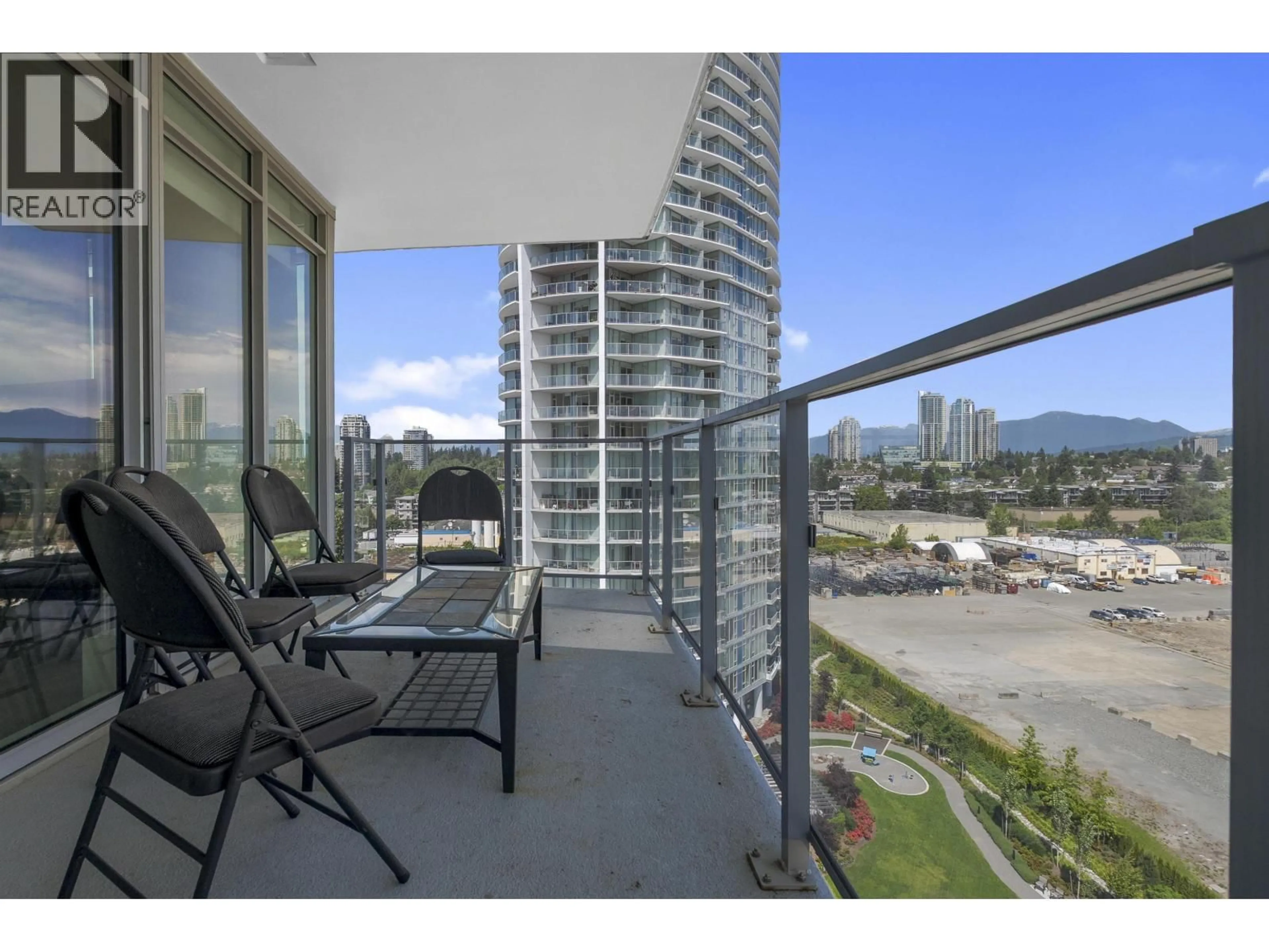 Balcony in the apartment, water/lake/river/ocean view for 1106 - 7769 PARK CRESCENT, Burnaby British Columbia V3N0J7