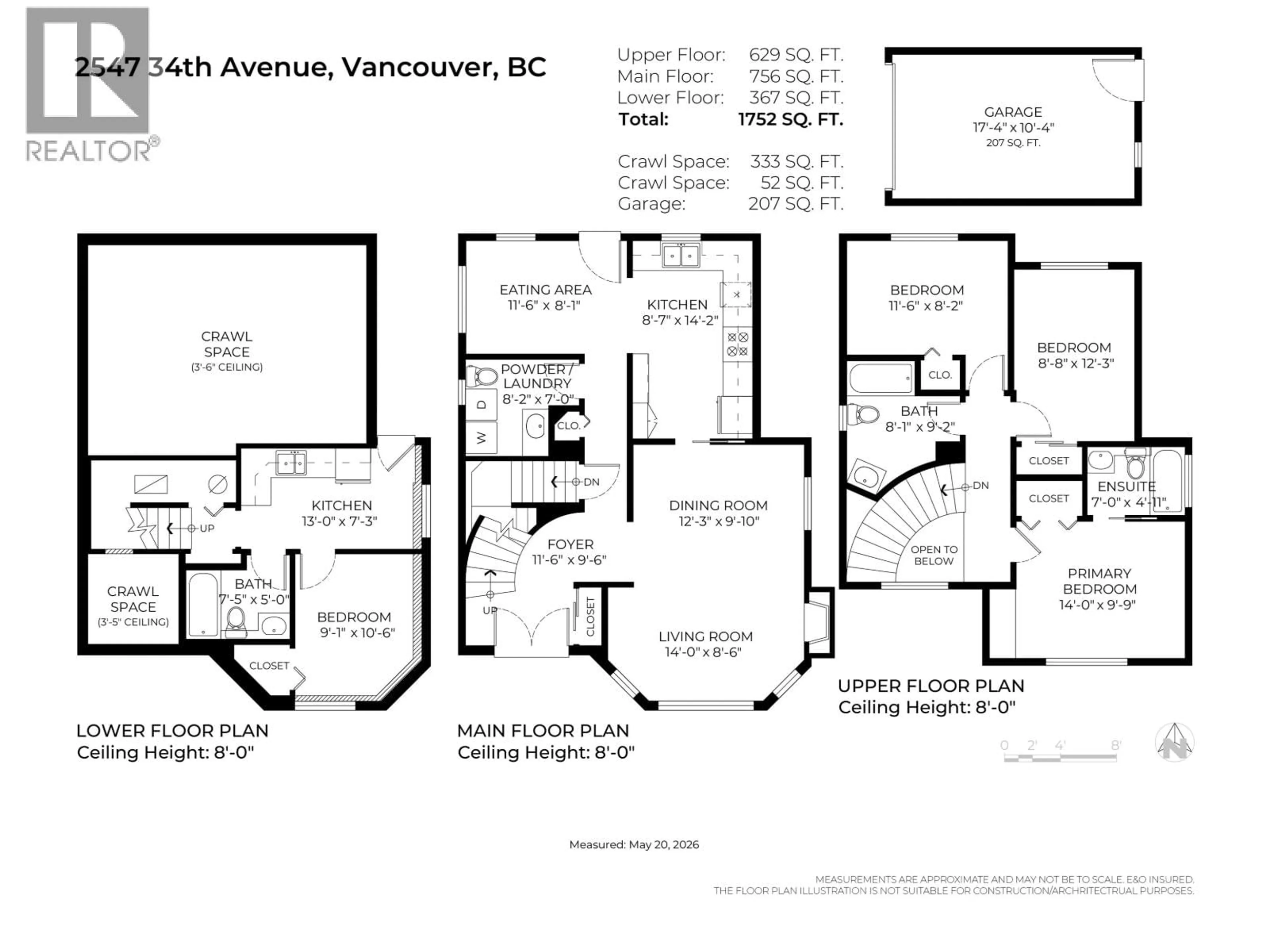 Floor plan for 2547 34TH AVENUE, Vancouver British Columbia V5R2T1