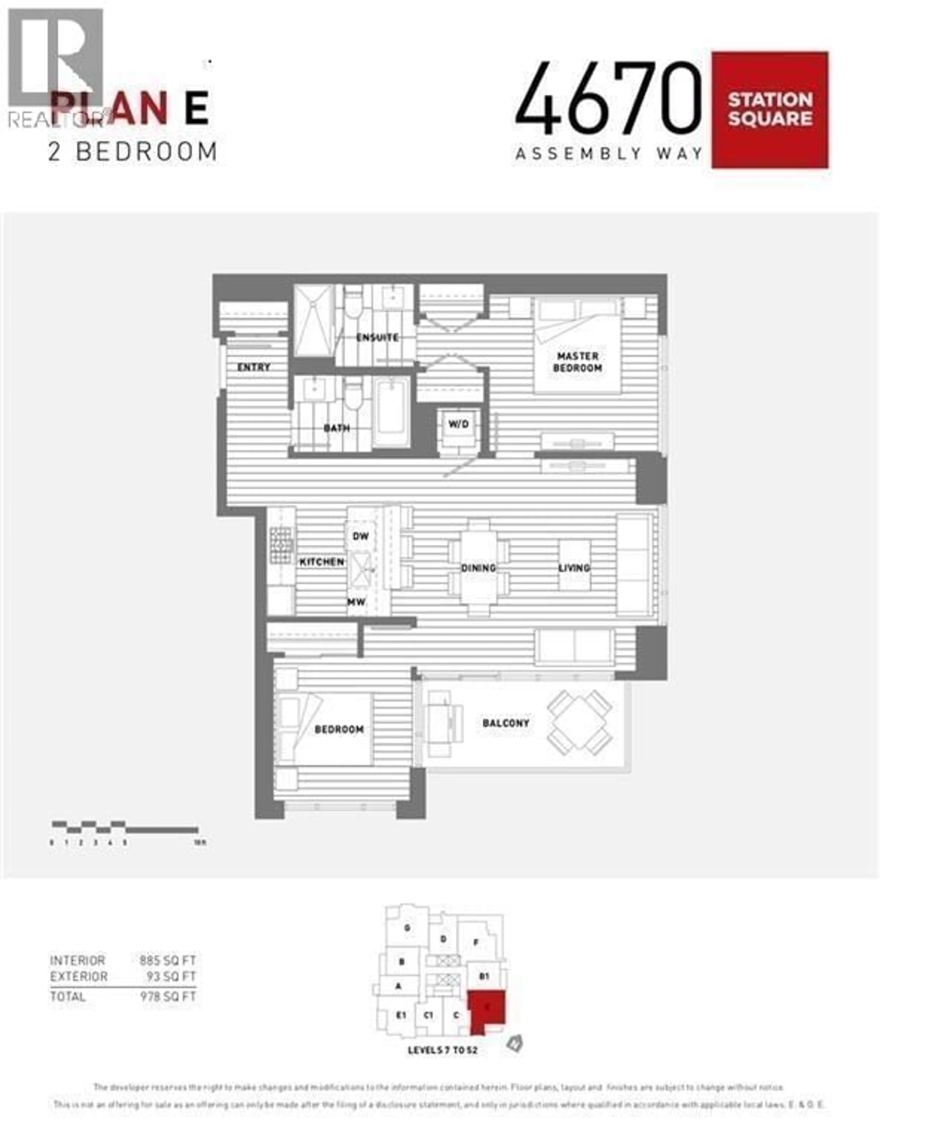 Floor plan for 3310 - 4670 ASSEMBLY WAY, Burnaby British Columbia V5H0H3