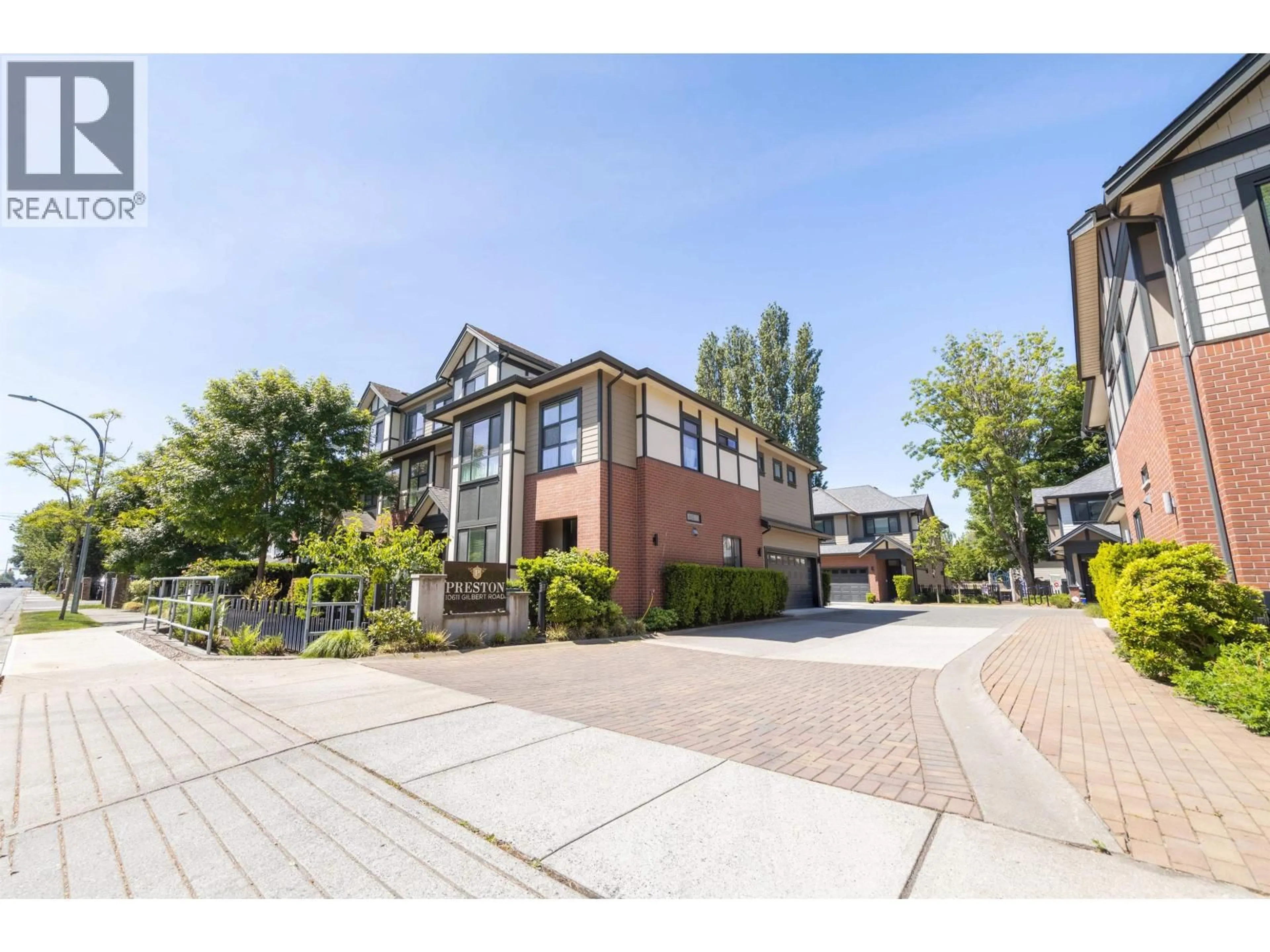 A pic from outside/outdoor area/front of a property/back of a property/a pic from drone, street for 12 - 10611 GILBERT ROAD, Richmond British Columbia V7E2H4